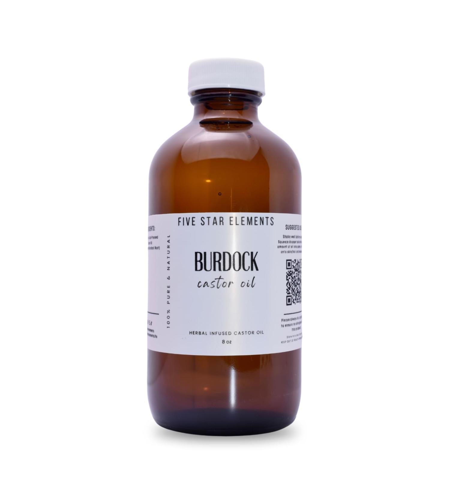 Five Star Elements Burdock Root Castor Oil 8 Ounce REFILL - Buy Online on GoSupps.com