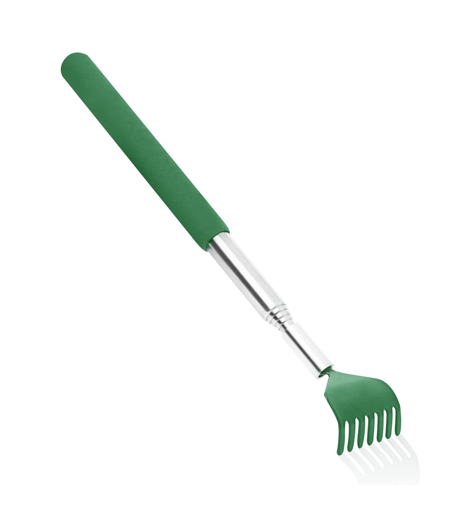 Phinge Portable Back Scratcher & Massager Telescopic Metal Handle for Head Back & Legs Dark Green - Buy Online on GoSupps.com