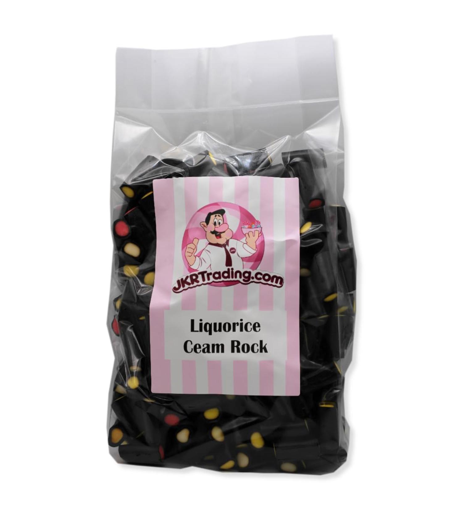 Liquorice Cream Rock 1KG Share Bag