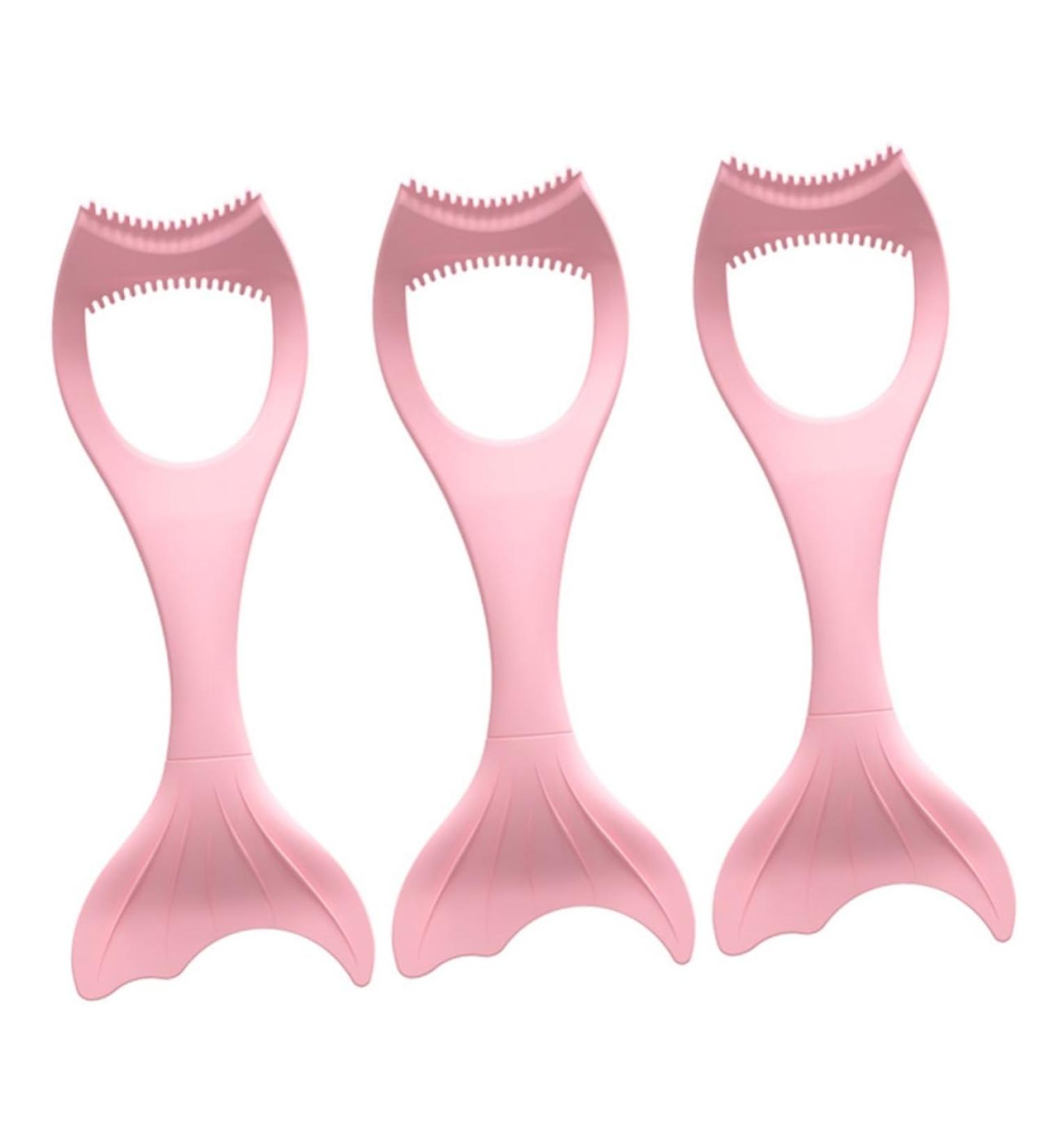 NOLITOY 3pcs Mascara Brush Eyeliner Pencil Mermaid Mascara Guard Silicone Eyeliner Aid Tools Girl Wash Bowl 15X5.7CMx3pcs Pinkx3pcs - Buy Online on GoSupps.com