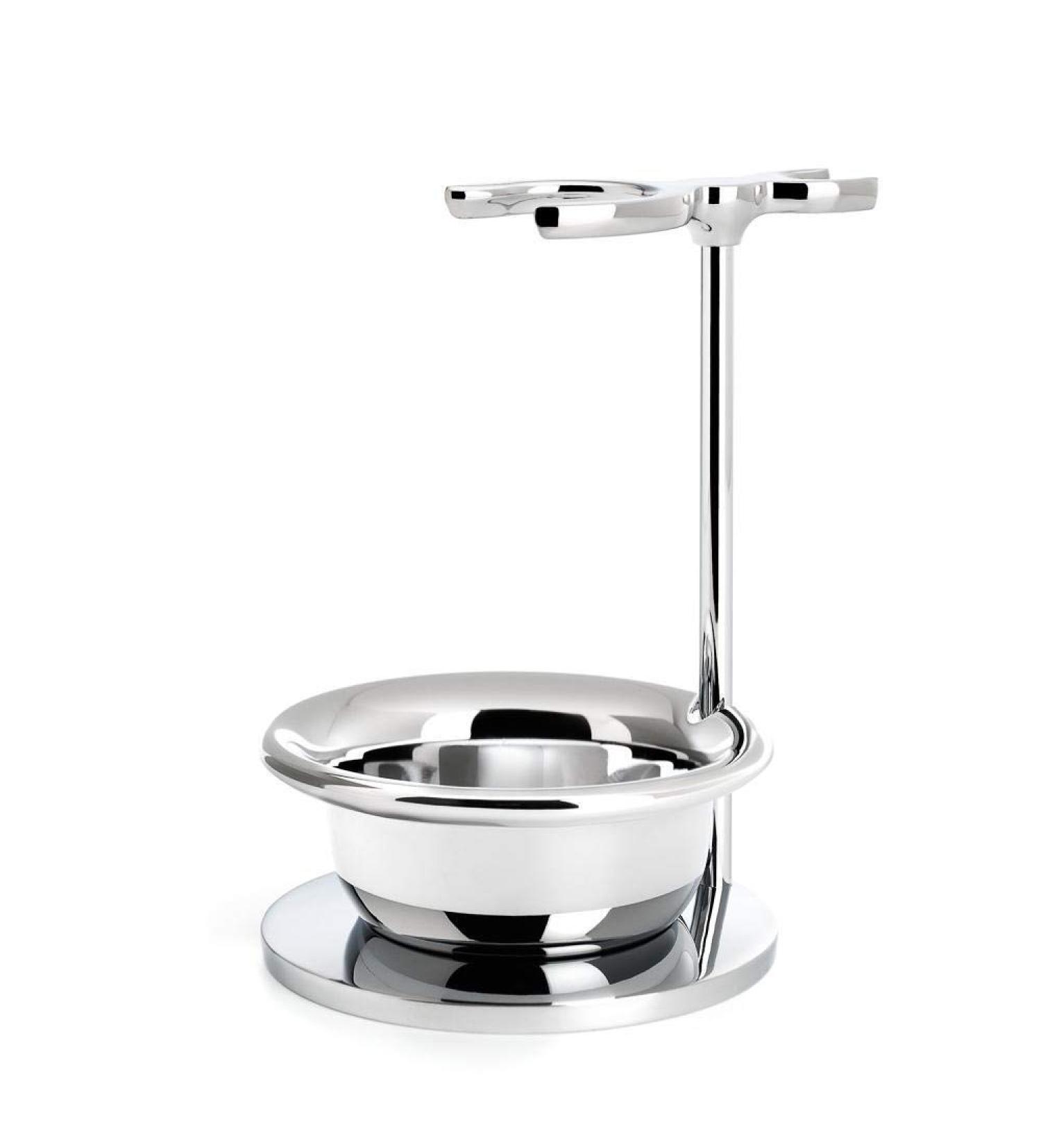 M HLE Chrome Shaving Brush & Razor Stand with Bowl (RHM9S)