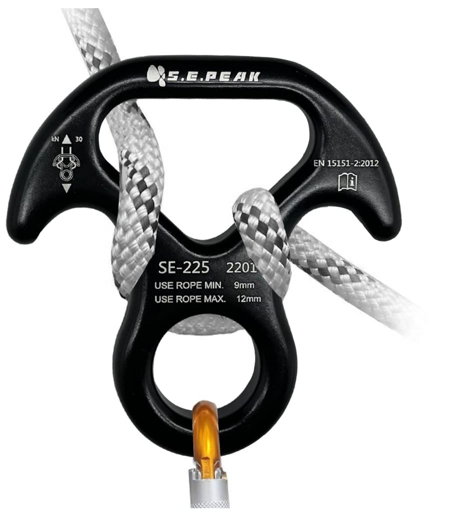 Peak Rescue Figure 8 Descender - Aluminum Alloy Black | 30kN - Climbing Gear for Rock Climbing & Rigging - Buy Online on GoSupps.com