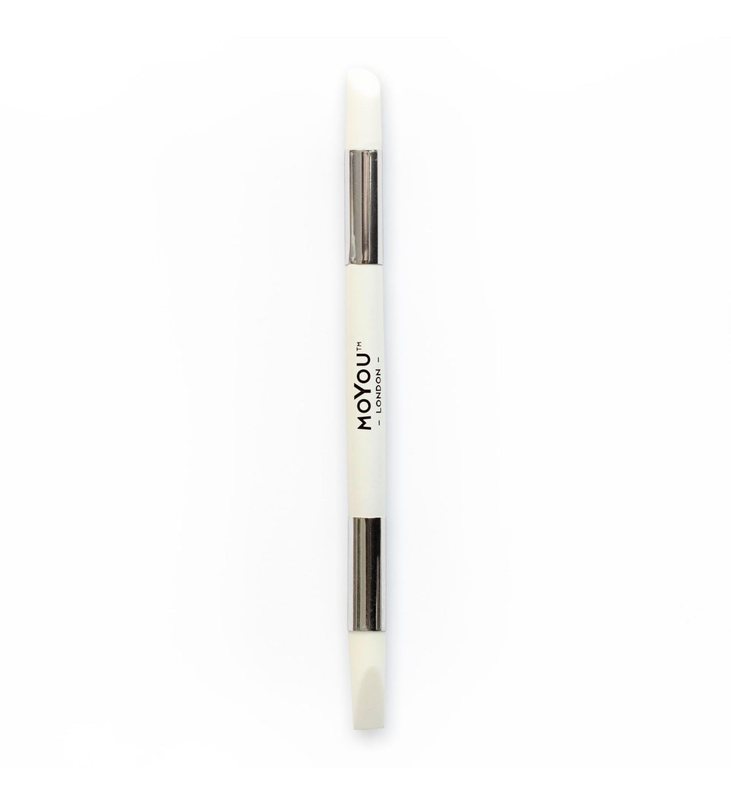 MOYOU LONDON Double-Sided Nail Art Pens for Gel Polish - Nail Brushes for Gel Nails and Nail Wraps Silicone brushes for art and Cuticle Pusher Nail Art Tools Manicure pen - White - Buy Online on GoSupps.com