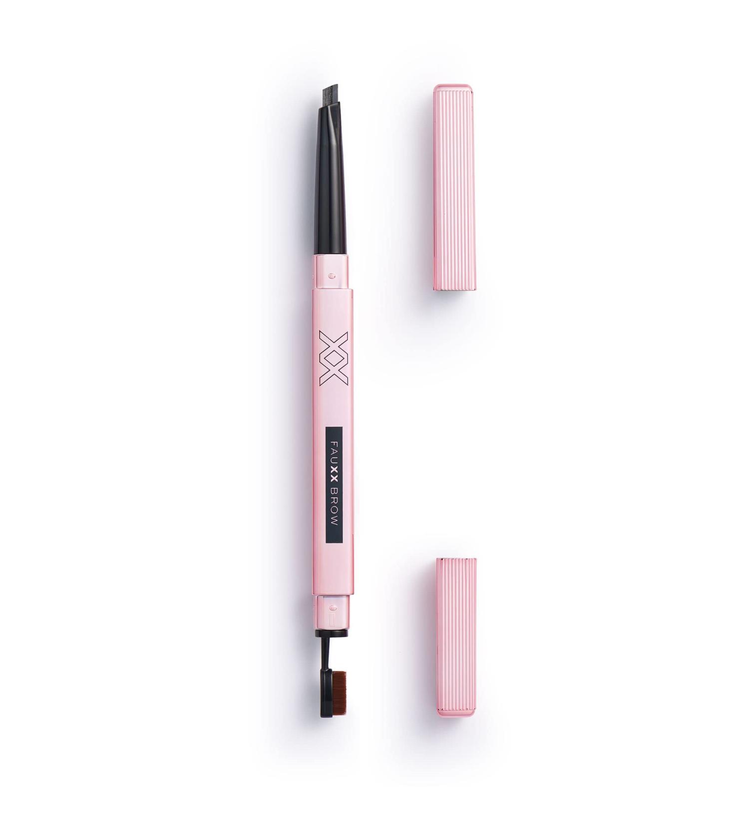 Revolution Beauty XX Revolution Fauxx Brow Definer Pencil - Deep Brown 0.28g | International Shipping Available - Buy Online on GoSupps.com