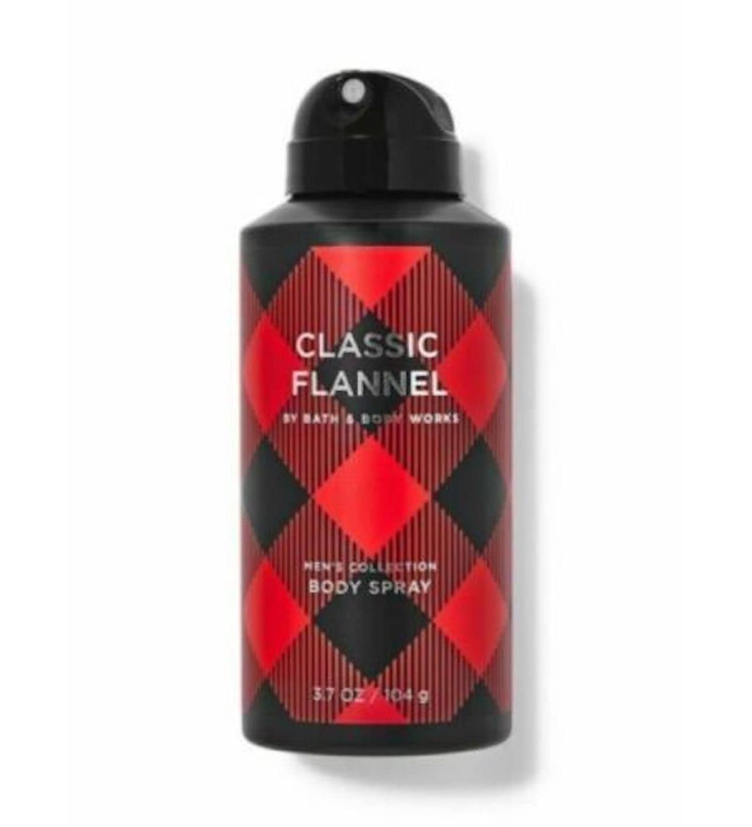 Bath & Body Works Classic Flannel for Men deodorizing Body Spray 3.7 Ounce (Classic Flannel) Classic Flannel 3.7 Ounce (Pack of 1)