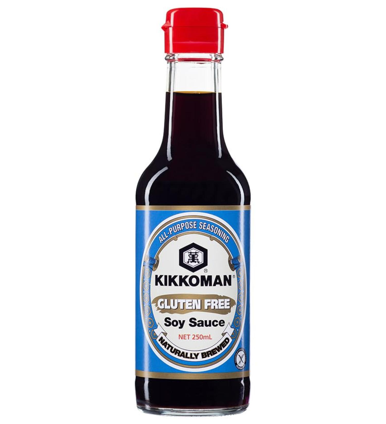 Kikkoman | Gluten Free Soy Sauce 250ml | Tamari Gluten Free Soy Sauce | Halal Feed and Food Inspection Authority - Buy Online on GoSupps.com