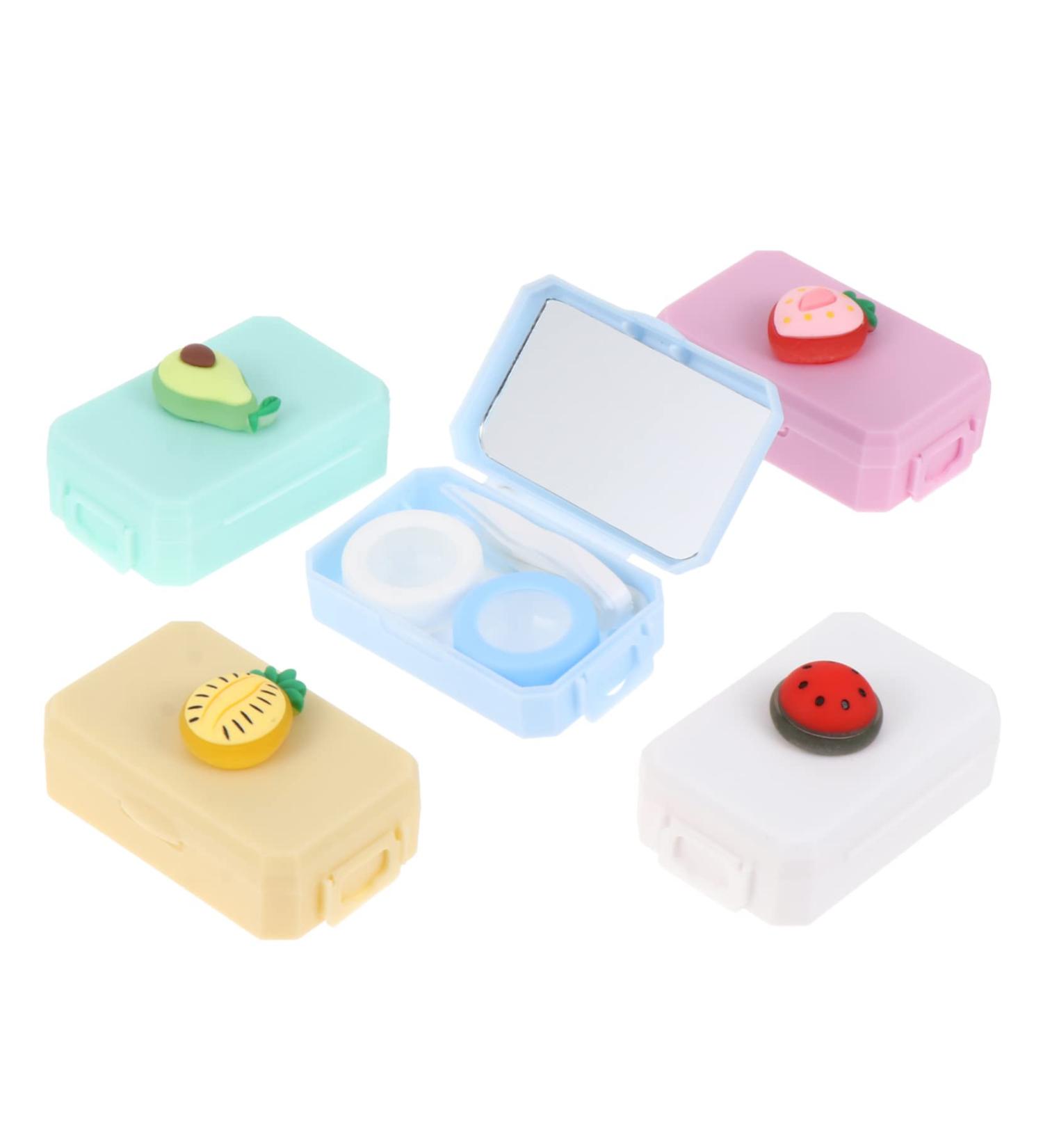 HOMSFOU 5 PCS Cute Travel Contact Lens Case with Tweezers - Perfect for International Shipping - Buy Online on GoSupps.com
