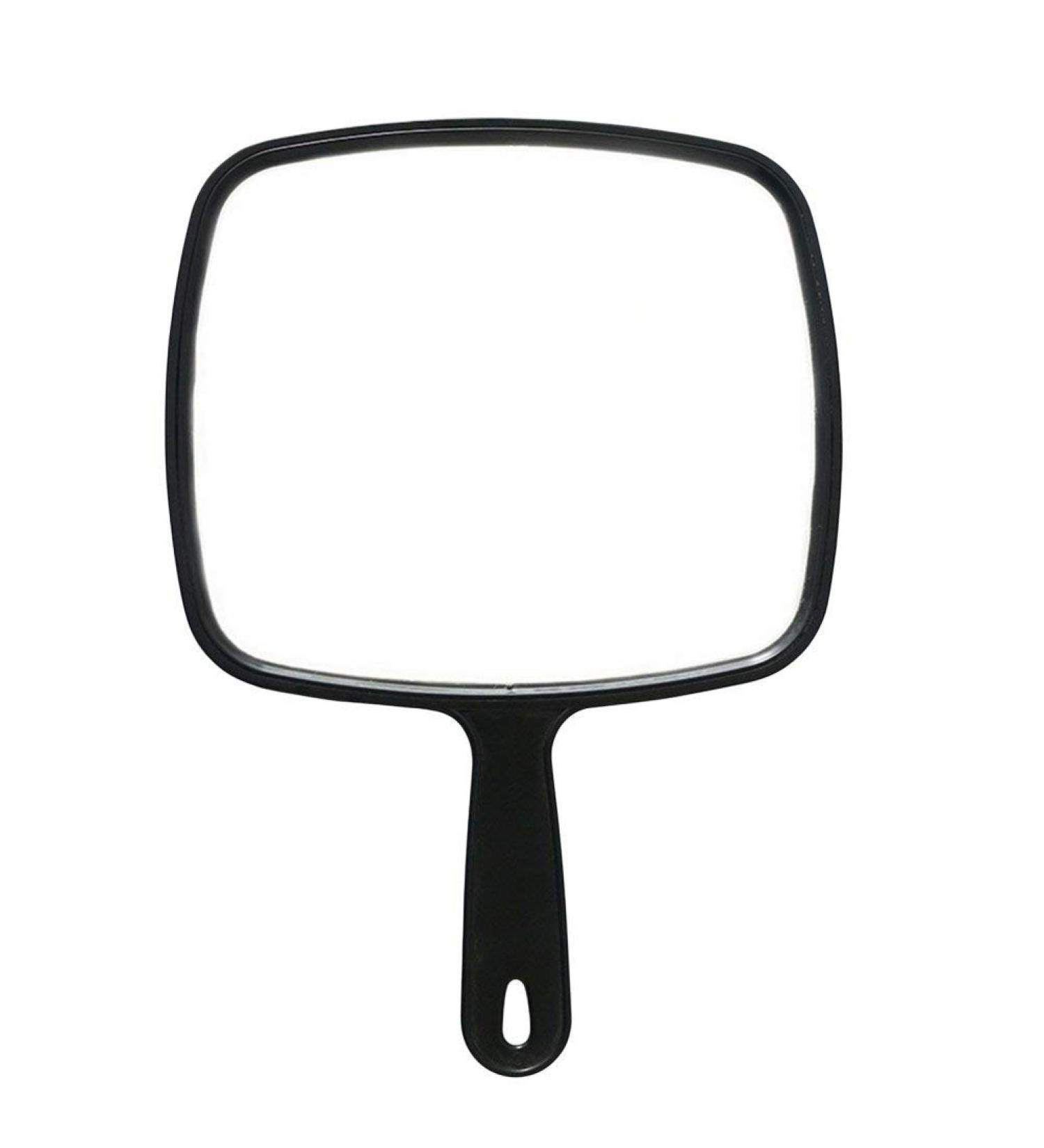 BinaryABC Black Hand Mirror  Handheld Mirror with Handle  Salon Barbers Hairdressers Mirror - Buy Online on GoSupps.com