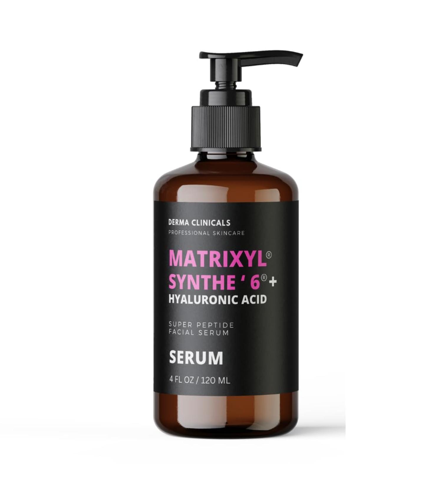 Matrixyl Synthe'6 Serum + Hyaluronic Acid Anti-Aging Hydrating facial Serum Produce Collagen Anti-Wrinkle Fine Lines Firming Serum - 4oz - Buy Online on GoSupps.com