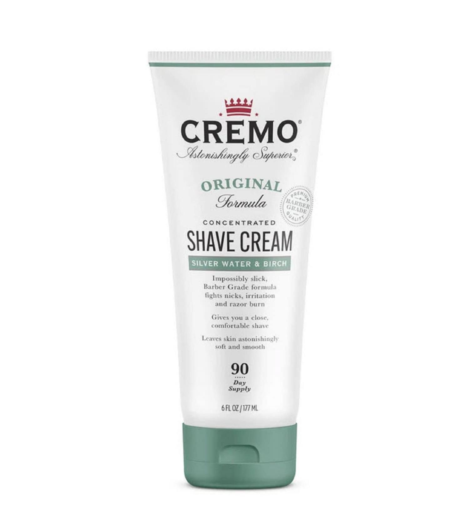 Cremo Original Formula Shave Cream - Silver Water & Birch, 6 fl oz - Smooth, Concentrated Shaving Cream - Buy Online on GoSupps.com