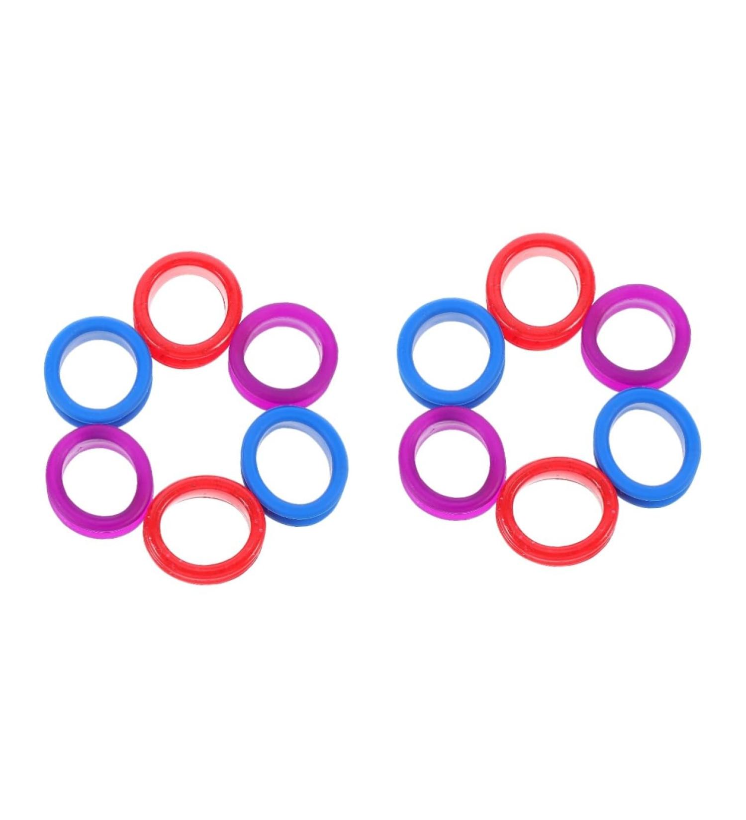 MipCase 12-Piece Colorful Finger Polling Accessories Set | Beauty & Hairdressing Scissors Rings & Inserts | Ideal for Pets & Hair Styling - Buy Online on GoSupps.com