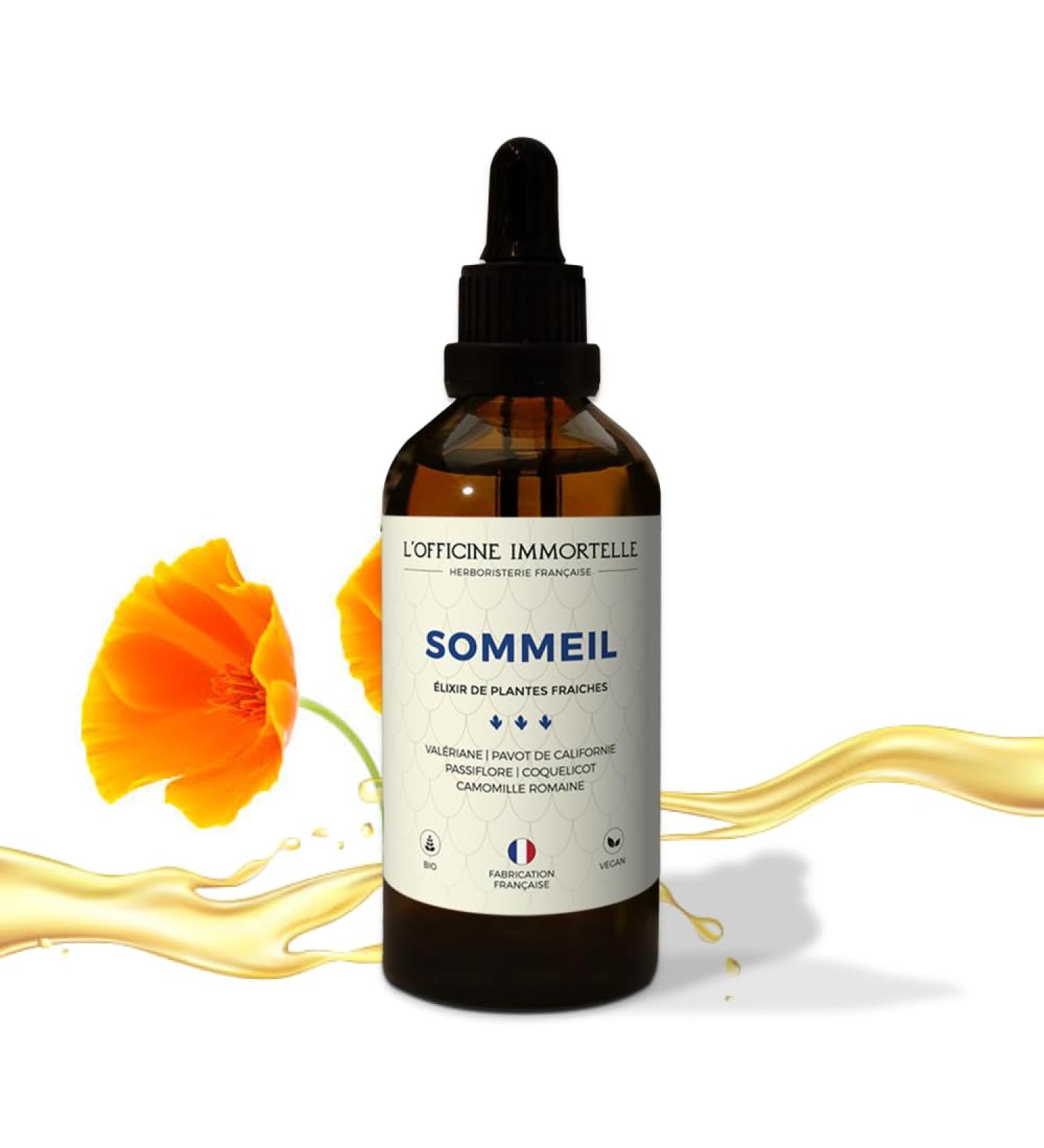 Immortelle pharmacy Sleep ELIXIR MELATONIN FREE FORMULA VALERIAN CALIFORNIA POPPY MADE IN FRANCE - Buy Online on GoSupps.com