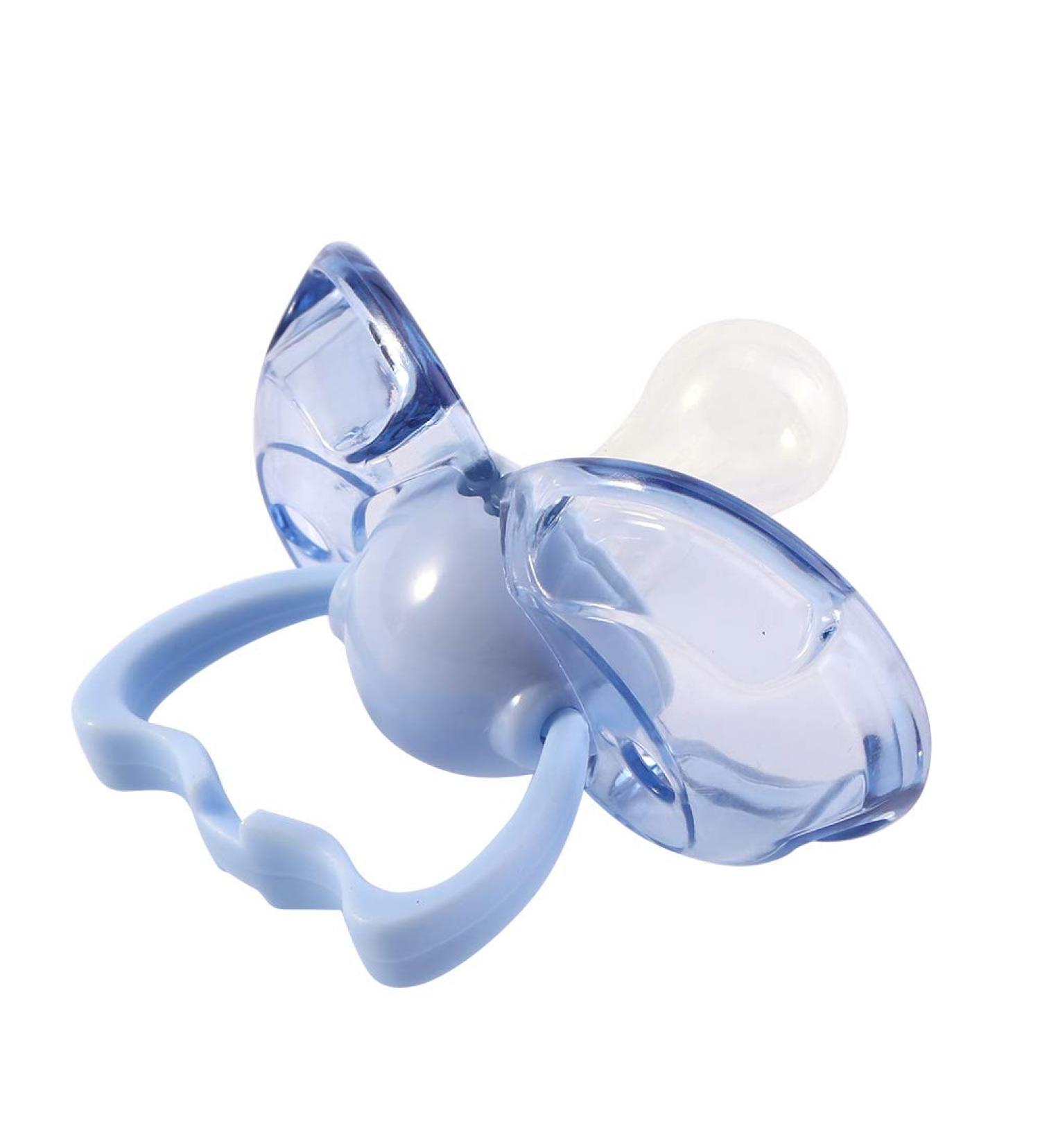 Buy Safety Silicone Baby Pacifier | Newborn Anti-Dust Soother - Round Blue | International Shipping - Buy Online on GoSupps.com