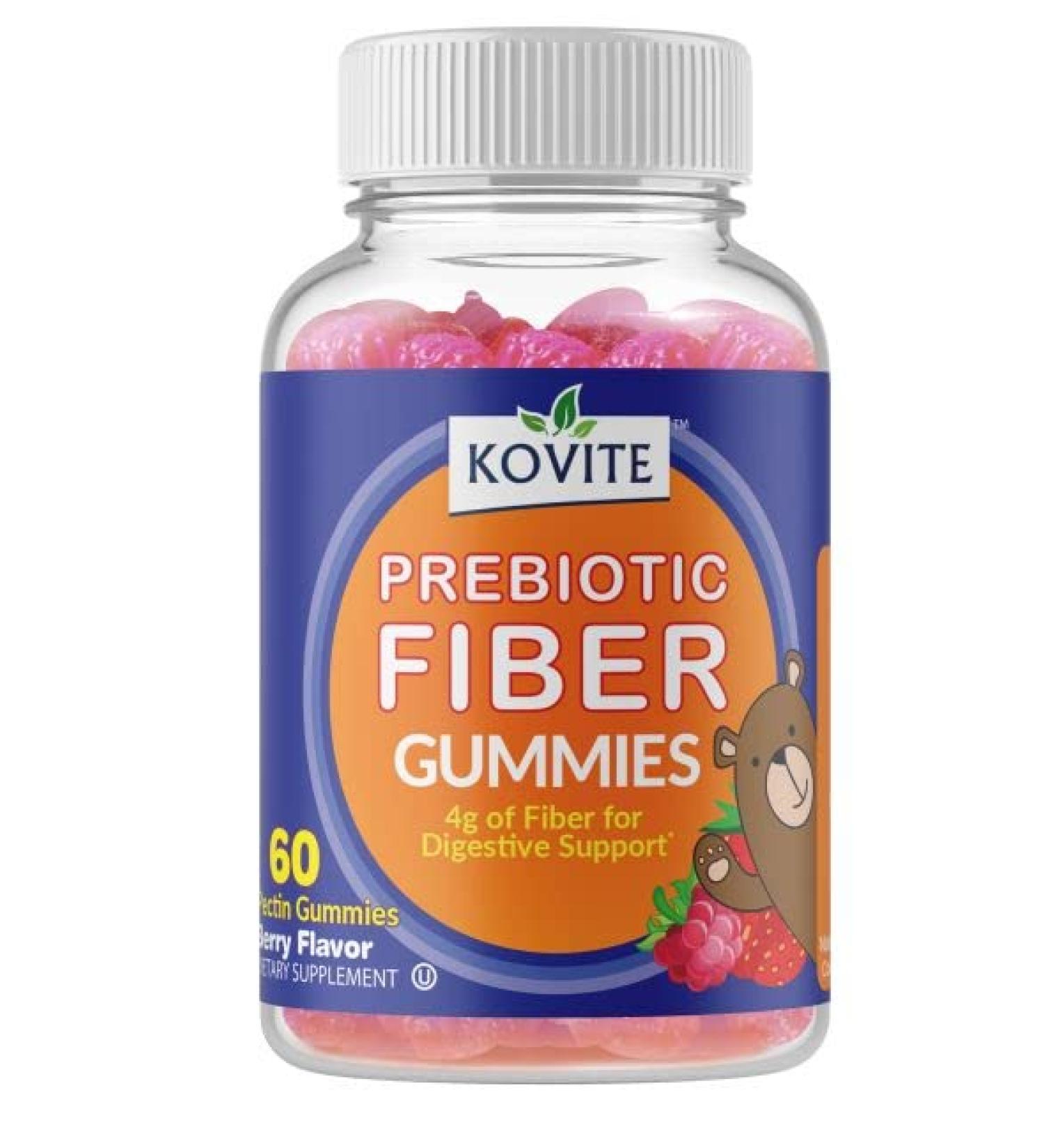 Kovite Prebiotic Fiber Gummies 4g - Berry Flavor - 60 Gummies