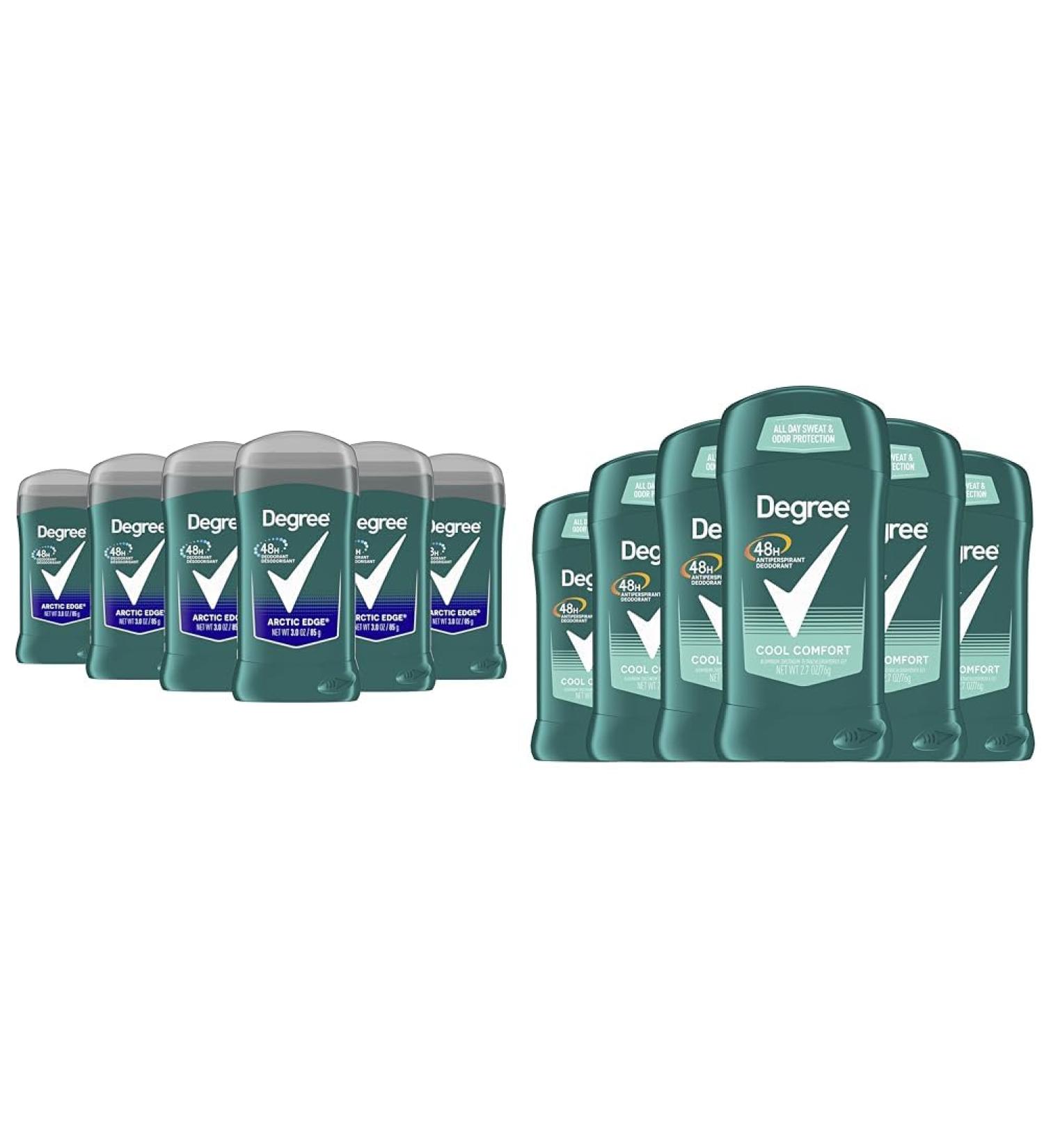 Degree Men Original Aluminum Free Deodorant for Men 48-Hour Odor Protection Arctic Edge 3 Ounce & Men Original Antiperspirant Deodorant for Men Pack of 6 48-Hour Sweat and Odor Protection - Buy Online on GoSupps.com