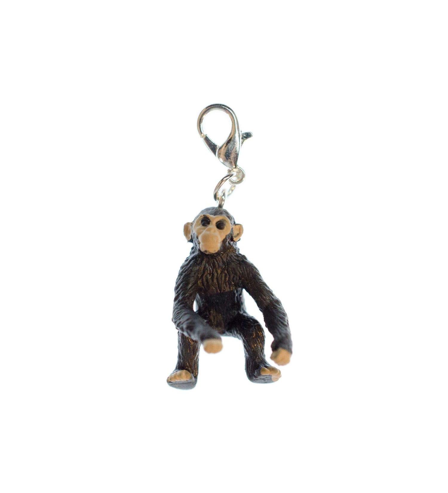 Buy Miniblings Chimpanzee Charm Zipper Pull - Handmade Monkey Pendant Jewelry - Silver-Plated for Bracelets Worldwide - Buy Online on GoSupps.com