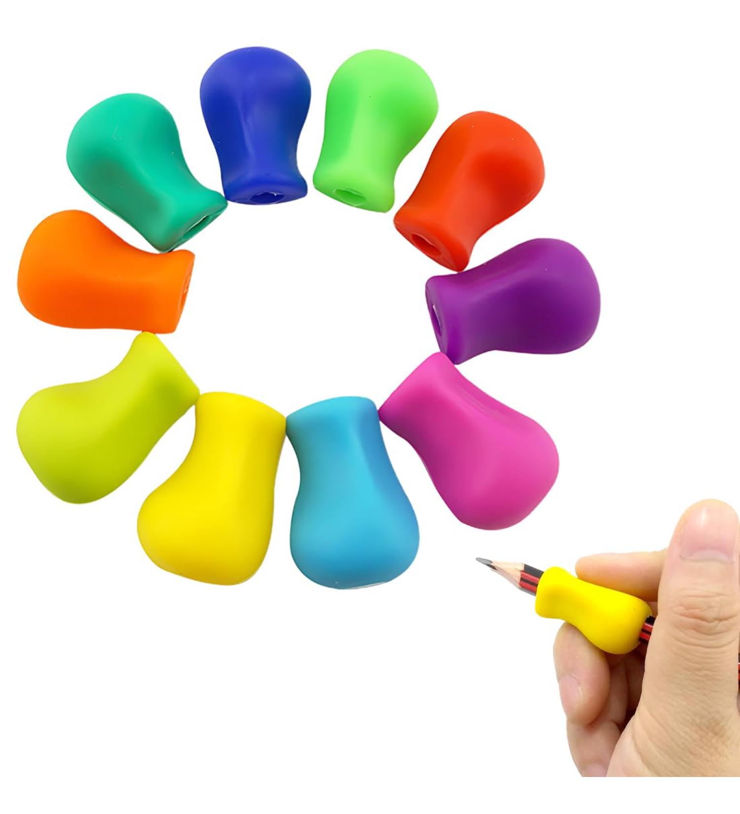 Buy Kxusw Abbey Holder - 10 Piece Silicone Ergonomic Writing Aid for Kids | Improve Handwriting with Pen and Pencil Holders - Buy Online on GoSupps.com