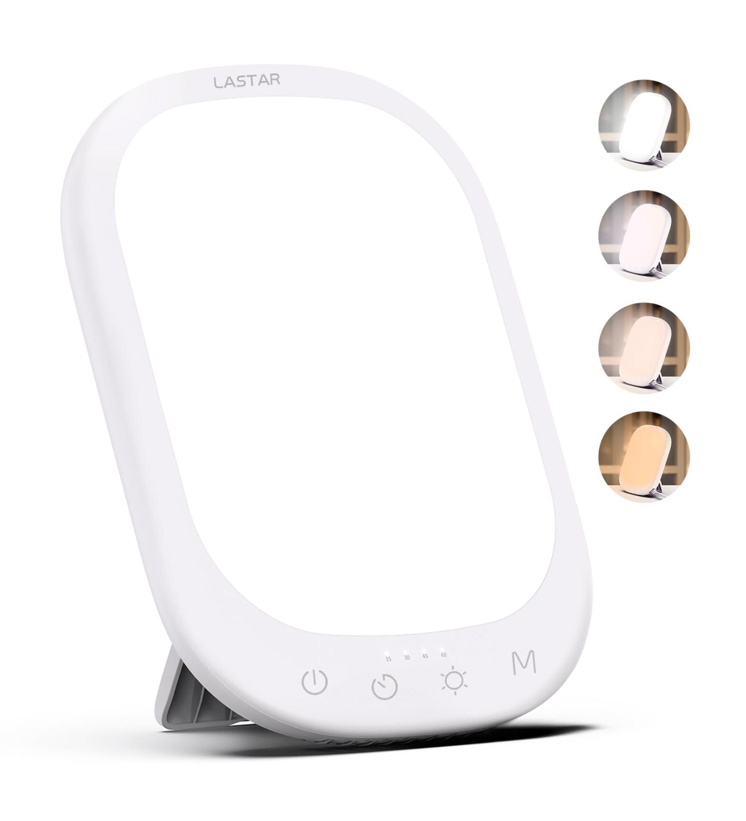LASTAR Sun Light 10 000 LUX UV-Free Daylight Lamp with Memory Function 5 Adjustable Brightness Levels and 4 Timer Funtion Sunlight Lamp Compact Size for Winter Blues Wall Mountable Support Smart Plug Light White - Buy Online on GoSupps.com