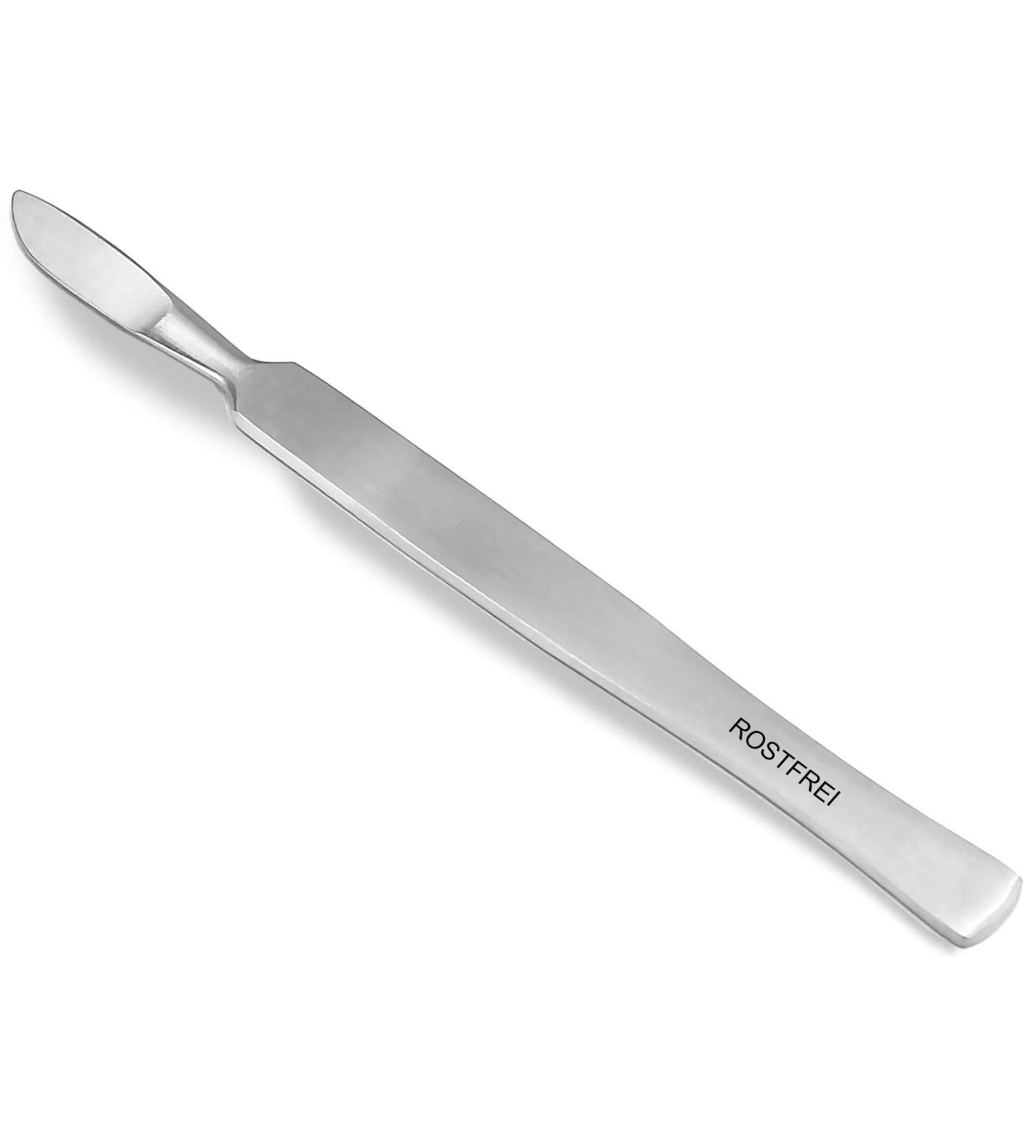 Professional Hornhauber Stumped Scalpel Cream-Scrub | Stainless Steel Corneal Remover Pedicure Scraper 14.5 cm - Gentle Foot Care Tool - Buy Online on GoSupps.com