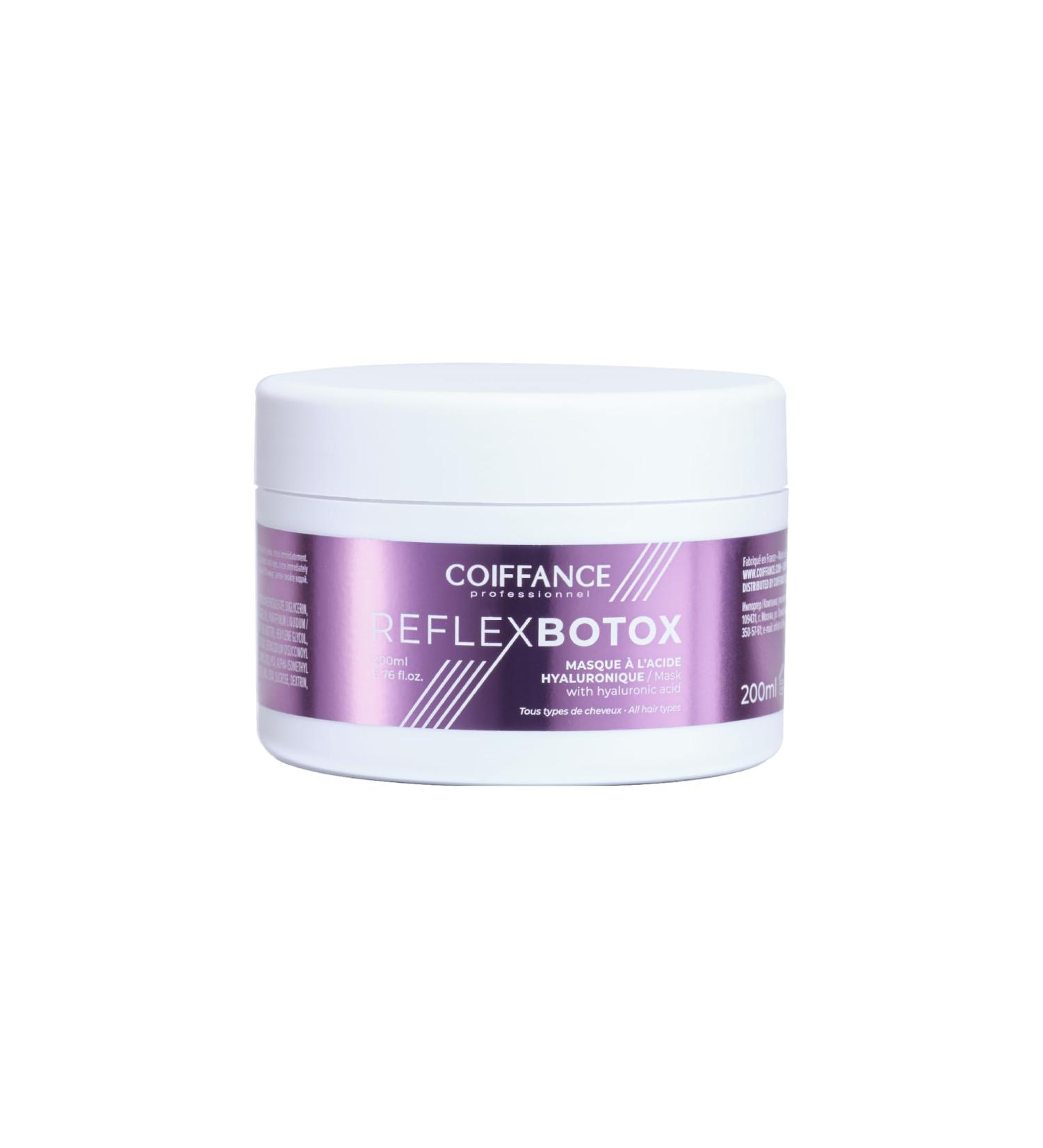 Coiffance - Reflexbotox Hyaluronic Acid Mask Shea Butter and Coconut Oil Moisturizing Formula For all hair types 100% Made in France 200ml - Buy Online on GoSupps.com