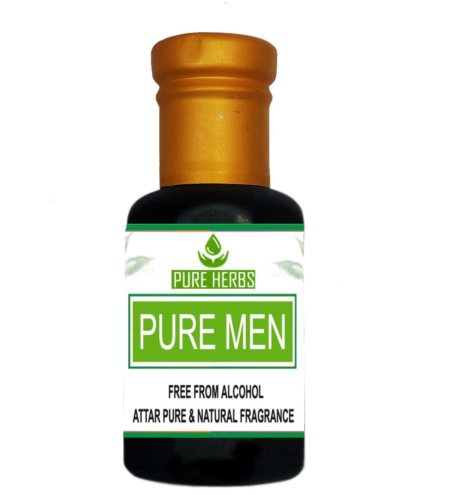 Pure Herbs PURE MEN ATTAR For Unisex Suitable For Occasion Parties & Daily Uses 10ml - Buy Online on GoSupps.com