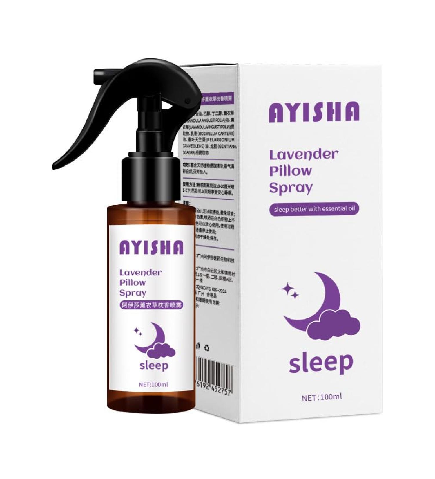 Lavender Pillow Spray with Essential Oil Sleep Aid Aromatherapy Mist for Bedding and Linens 100ml - Buy Online on GoSupps.com