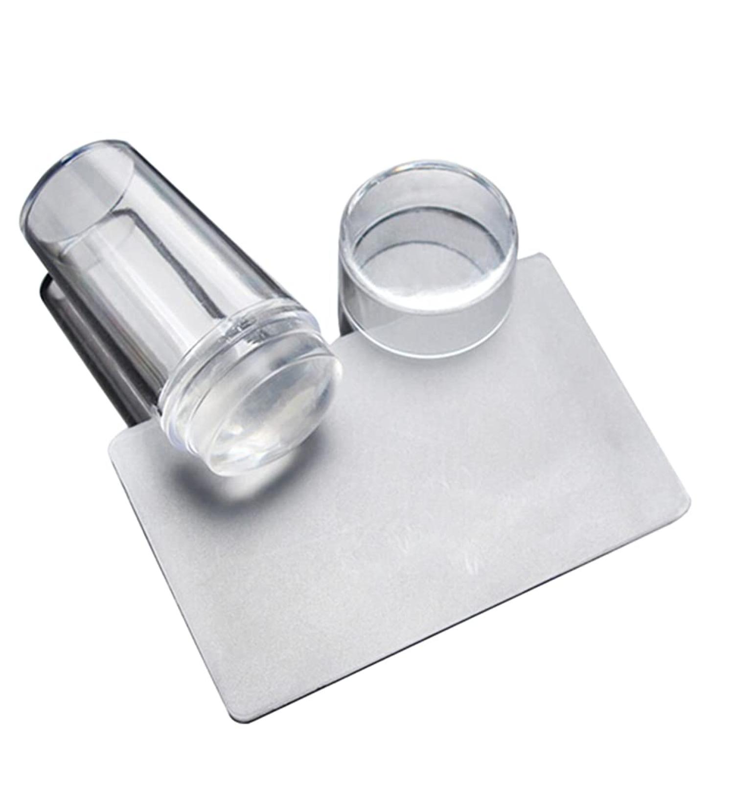 BEAUTYBIGBANG One Piece Clear Silicone Jelly Stamper With Scraper Clear Nail Art Jelly Stamper Nail Art Stamping Stamper for Manicure Tools - Buy Online on GoSupps.com