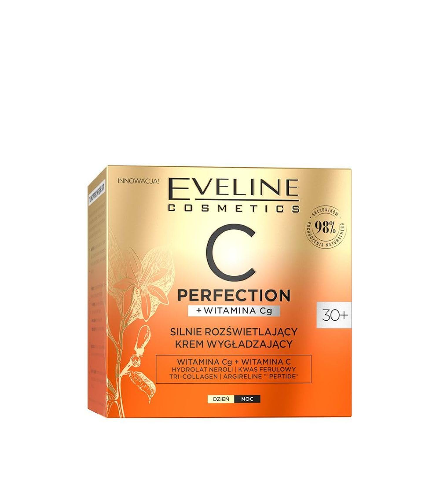  EVELINE COSMETICS Eveline Cosmetics C-Perfection Radiant Smoothing Cream 30+ with Tri-Collagen Complex Neroli and Argireline Anti-Aging Brightening Moisturizing 50ml - Buy Online on GoSupps.com