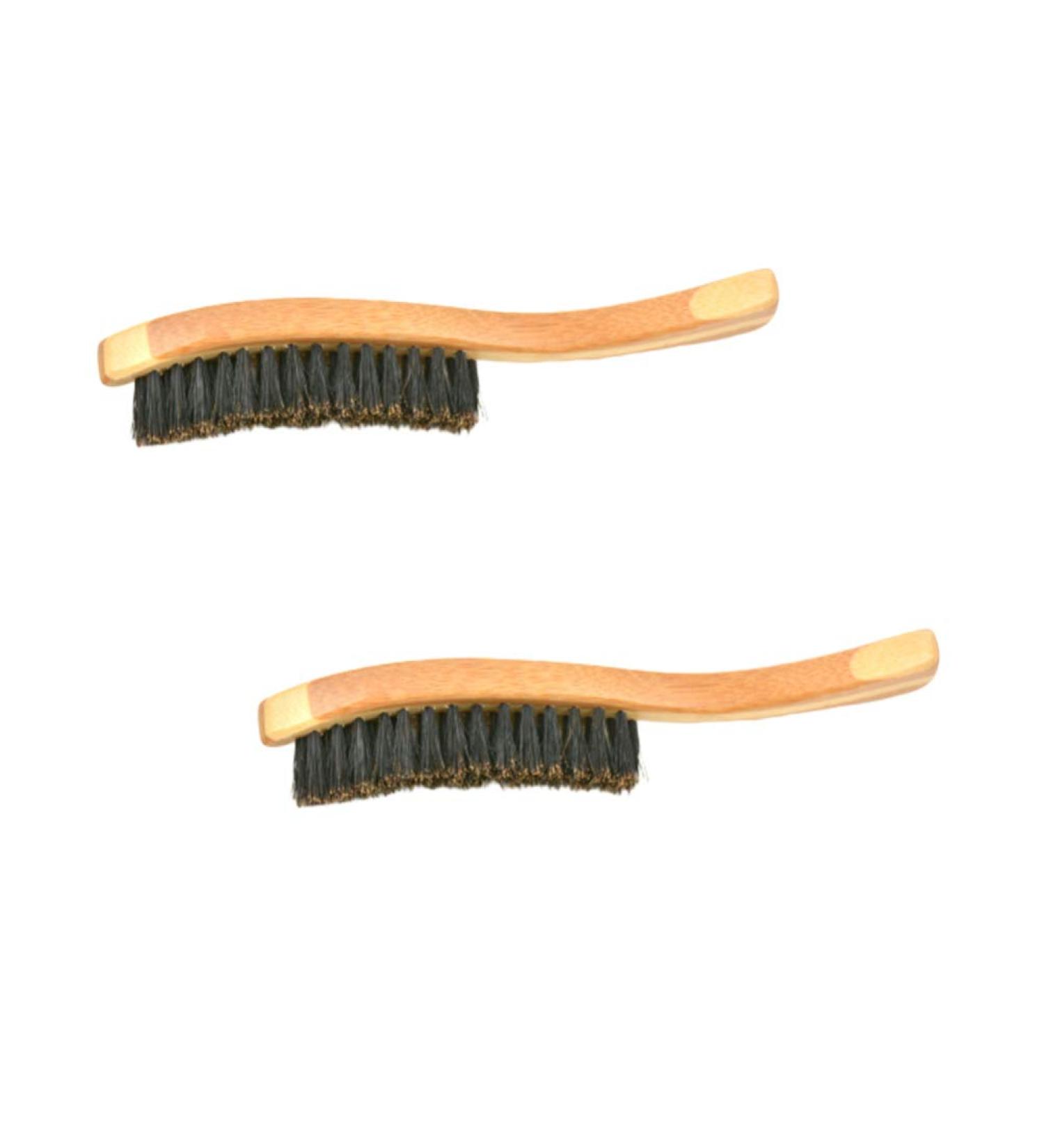 2PCS Hair Cutting & Styling Comb Set - Long Handle Beard Brush & Soft Bristle Razor for Mustache & Facial Hair Care - Buy Online on GoSupps.com