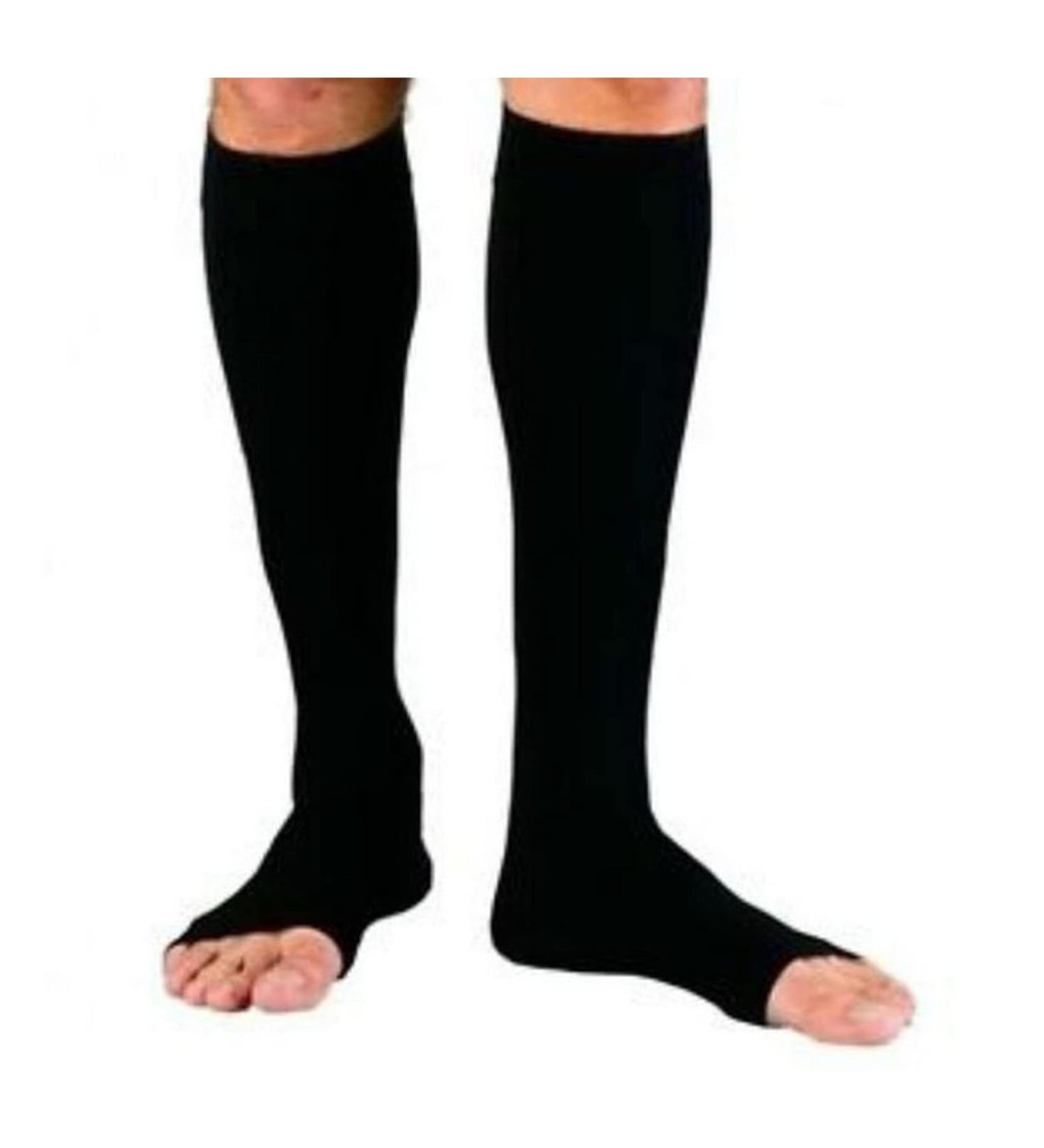 Buy Women s Zip Compression Toe Socks - Open Toe Slim Stockings for Leg Support | Black Size M - Buy Online on GoSupps.com