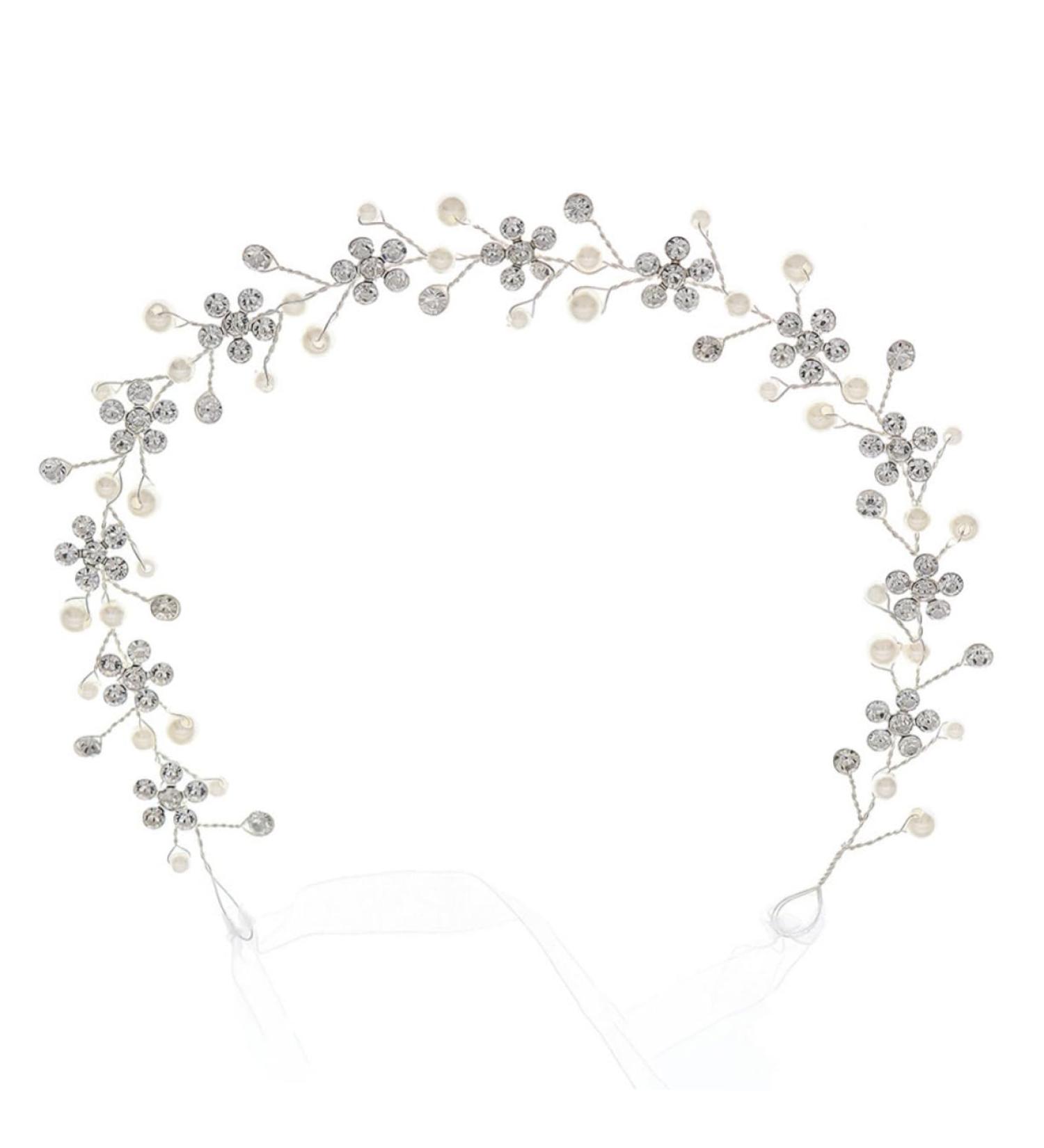 MERRYHAPY 1 PC Plum Blossom Rhinestone Hair Band Novel Headdress Bridal Silver Vines Charming Headband Rhinestone Headbands for Women Hair Bands for Womens Hair Elegant Headband Hair Jewelry - Buy Online on GoSupps.com