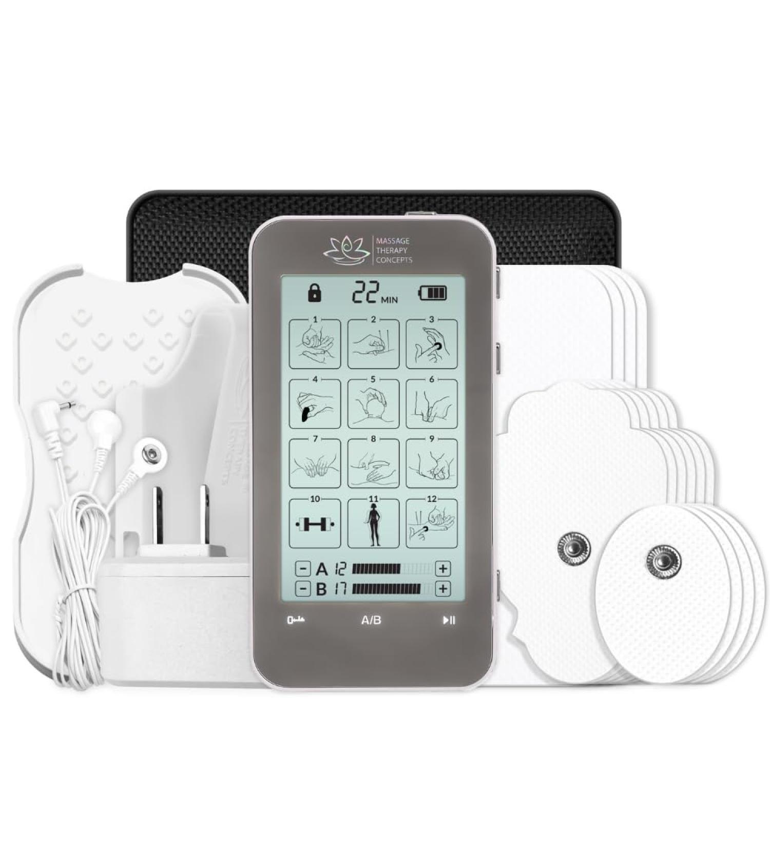 Deluxe TENS Unit & EMS Muscle Stimulator - Pain Relief Therapy Back & Neck Pain Relief Sciatica & Nerve Pain Treatment - Buy Online on GoSupps.com