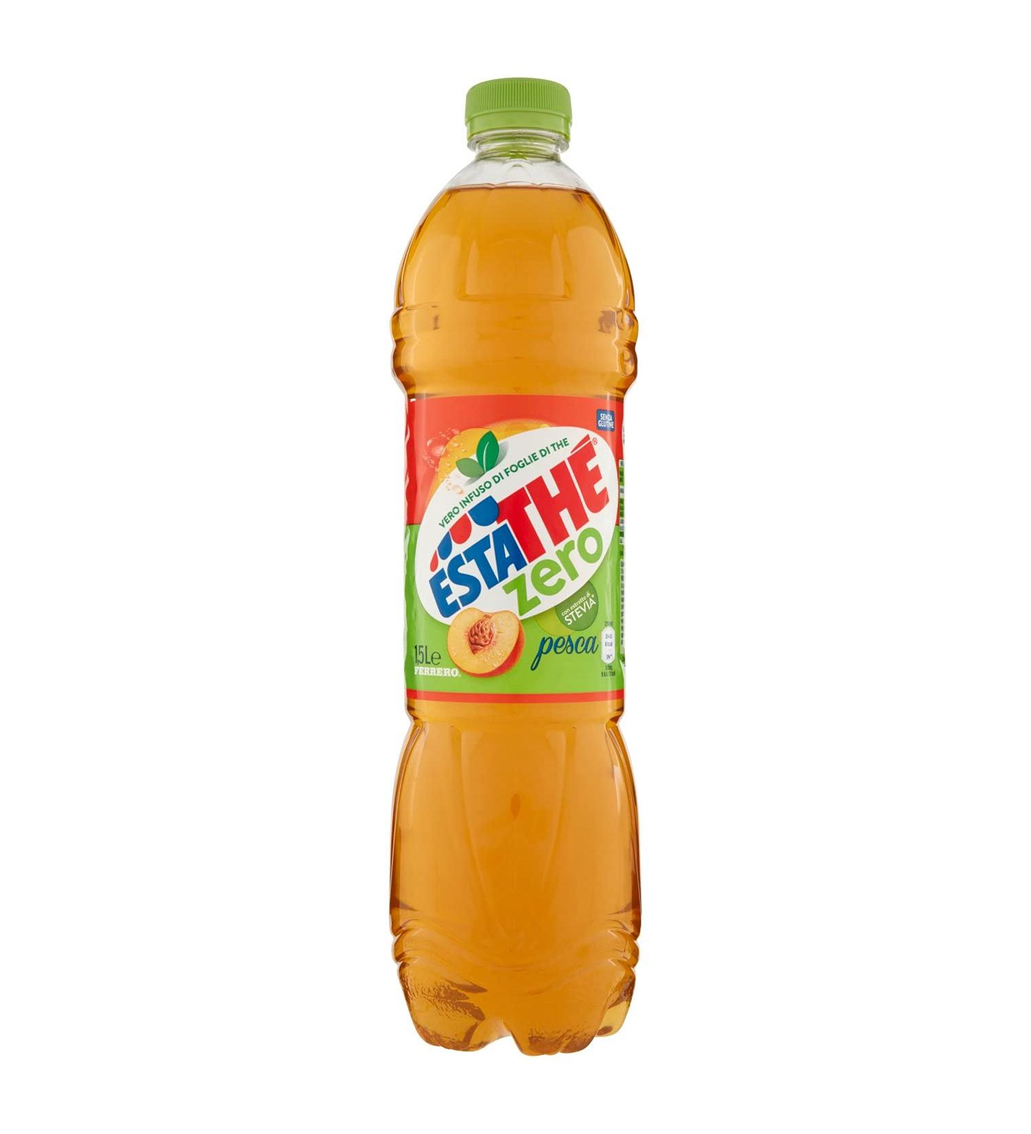  Estath Estath Zero Peach Cold sugar-free with real tea leaf infusion and peach juice gluten-free drink 6 x 1.5L bottles - Buy Online on GoSupps.com