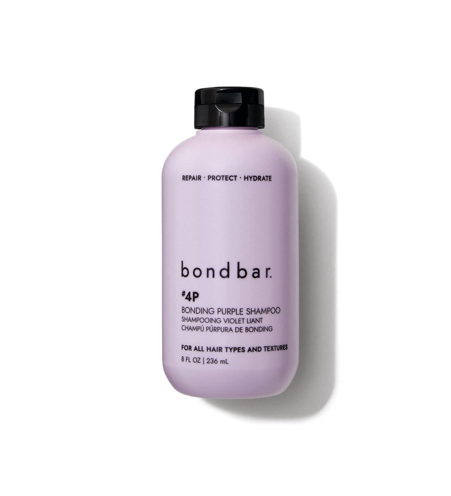 Bondbar Purple Brightening Shampoo for Blonde & Gray Hair - Neutralizes Brassiness, Repairs & Protects - 8 Fl. Oz - Buy Online on GoSupps.com