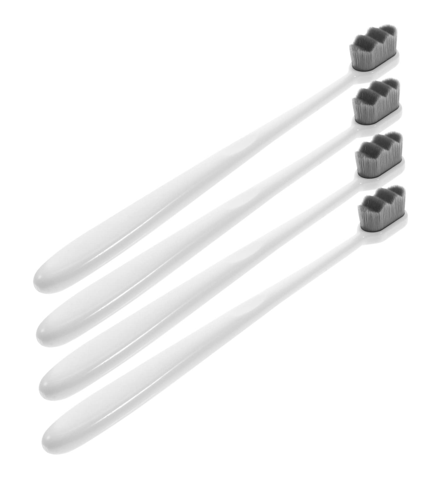 Buy Coolhiya 4-Piece Soft Toothbrush Set 3-Sided Nylon Toothbrushes for Gentle Cleaning | International Shipping Available - Buy Online on GoSupps.com