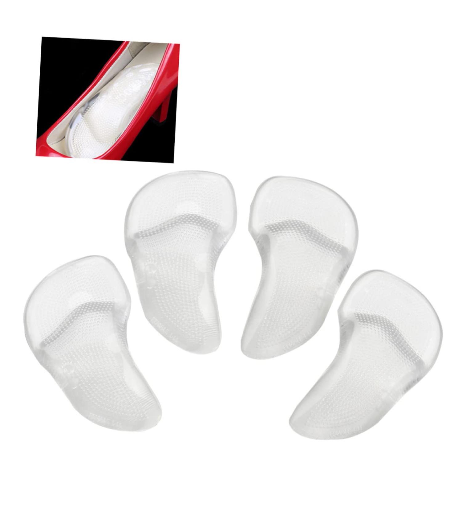Healeved Clear Pumps Insoles - 3 Pair Heel Grips & Cushions for High Heels | Gel Half Insoles with Arch Support & Soft Massage Pads - Buy Online on GoSupps.com