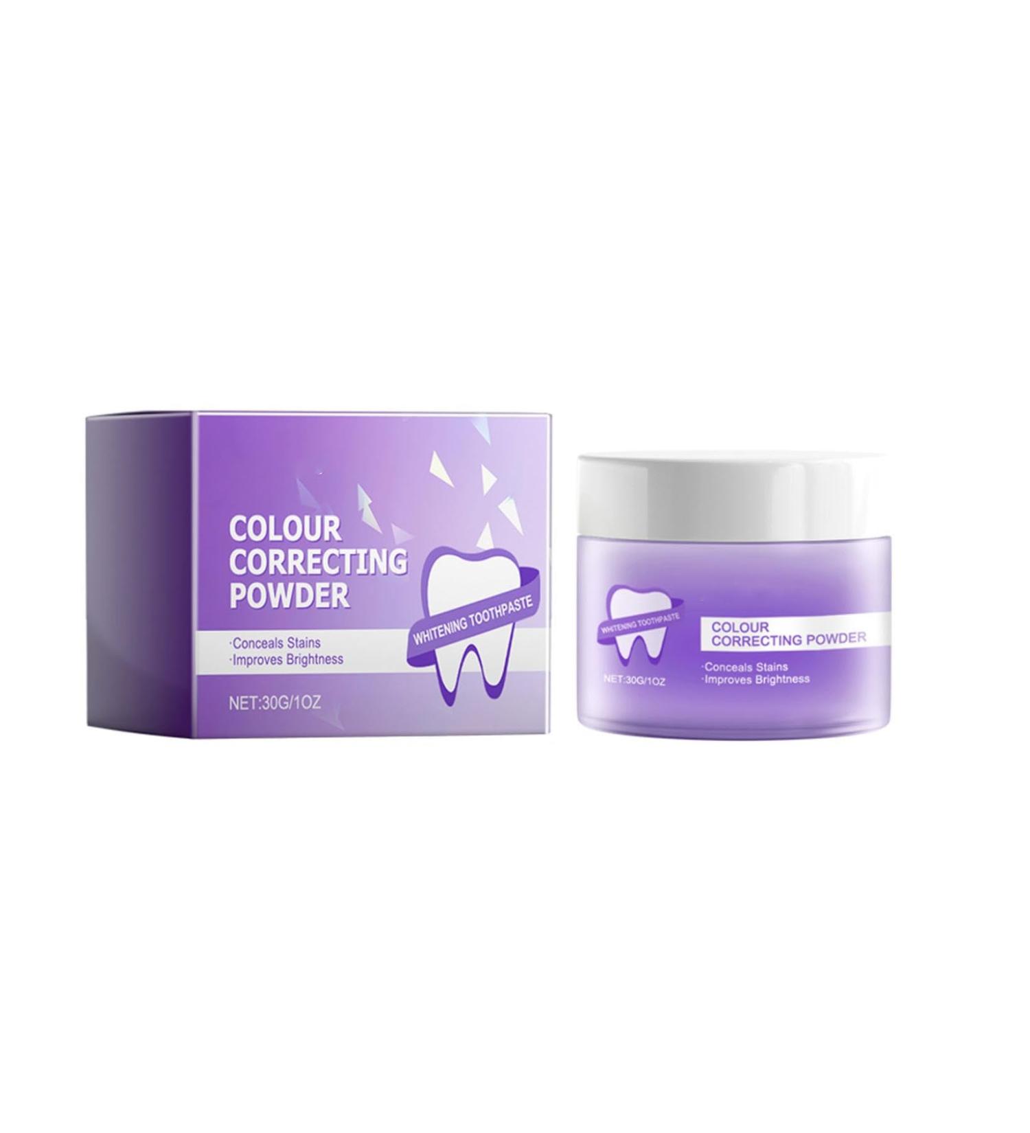 Purple Toothpaste Whitening Purple Corrector Toothpastes Purple Teeth Whitening Whitening Sensitive Teeth Toothpaste Deep Clean Formula Removes Tooth Stains (Tooth powder Mint) - Buy Online on GoSupps.com