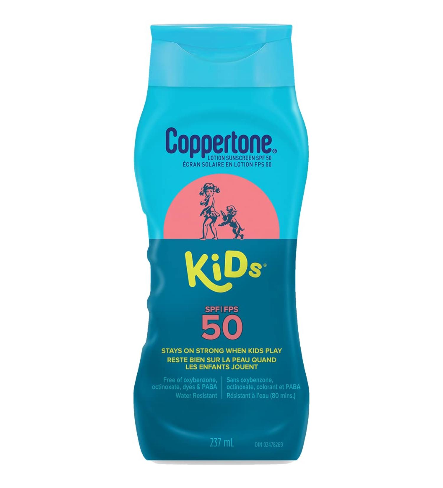 Coppertone Kids Sunscreen Lotion Spf 50 Hypoallergenic Sun Protection for Children Water Resistant Face and Body Lotion for Kids 237 ml. SPF 50 - Lotion Sunscreen Lotion 237 ml - Buy Online on GoSupps.com