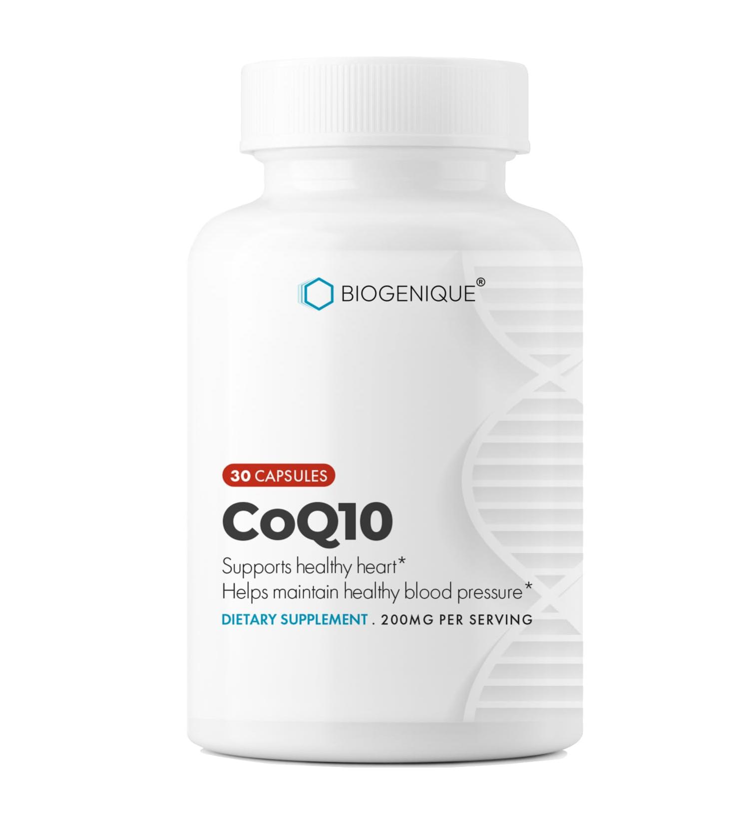 CoQ10 200mg Ubiquinol - Vegan Non-GMO Gluten Free | Boost Energy Heart & Circulatory Health | 60 Capsules Made in USA - Buy Online on GoSupps.com