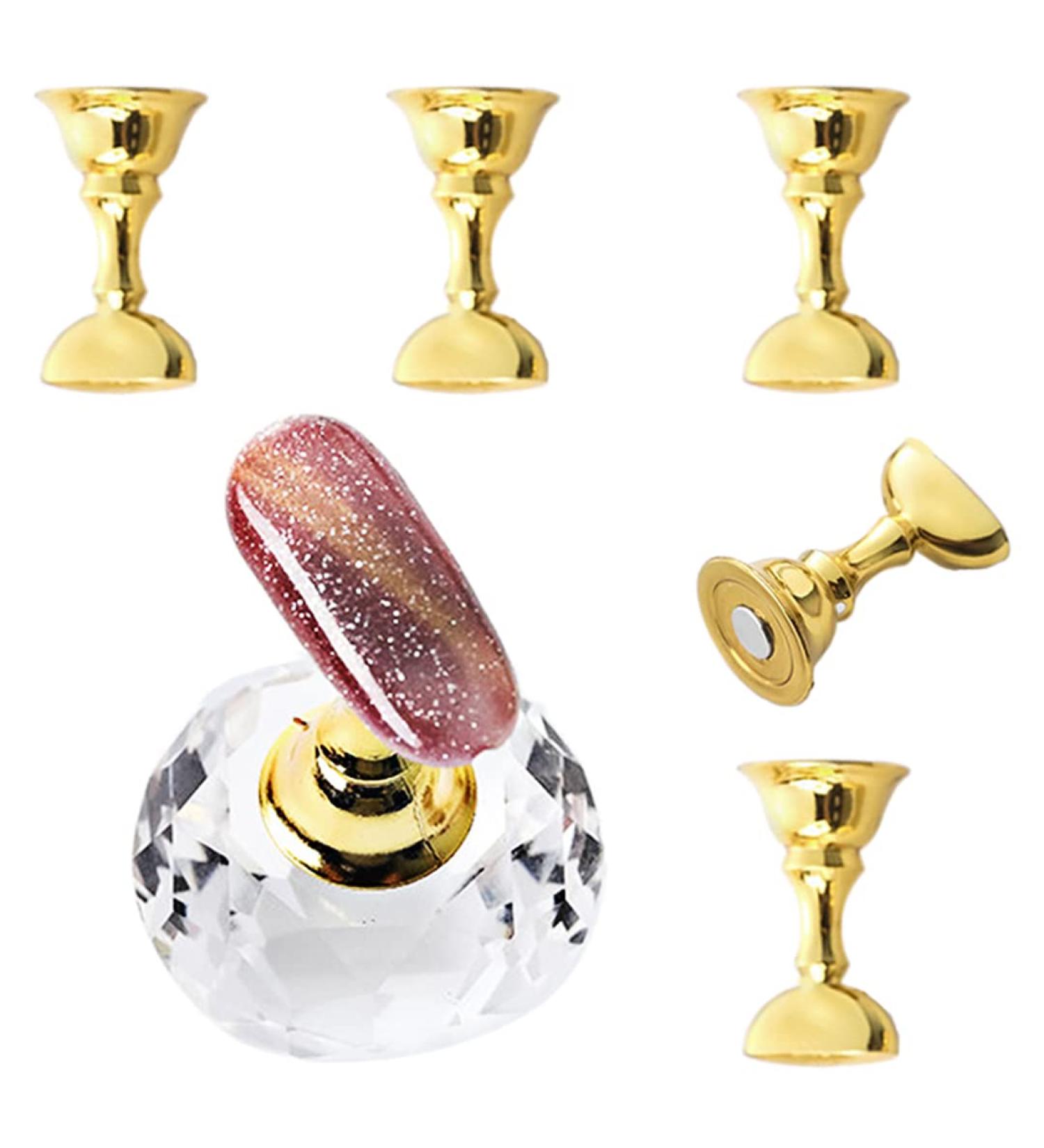 Buy Acrylic Nail Exercise Stand - Magnetic Lotus Shape & Reusable Crystal Bases for Beginners - International Shipping Available - Buy Online on GoSupps.com