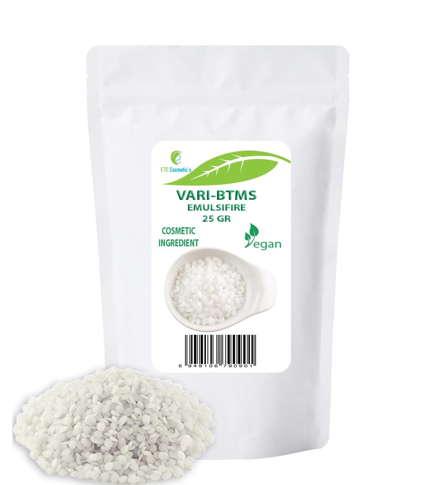 Vari-btms Emulsifier 25 gr - Natural origin | Use as an ingredient in cosmetics | Used in conditioners cream shampoos and hair masks. - Buy Online on GoSupps.com
