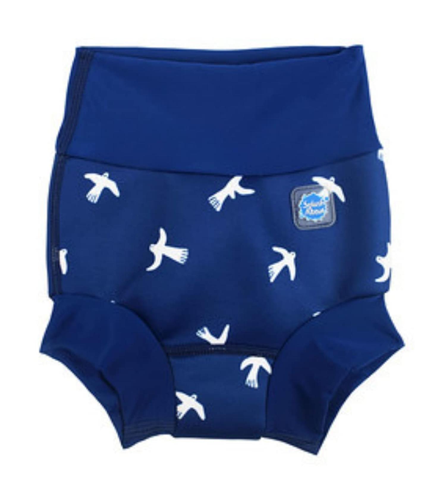 Splash About Baby & Toddler Happy Nappy Reusable Swim Nappy White Birds 3-6 Months