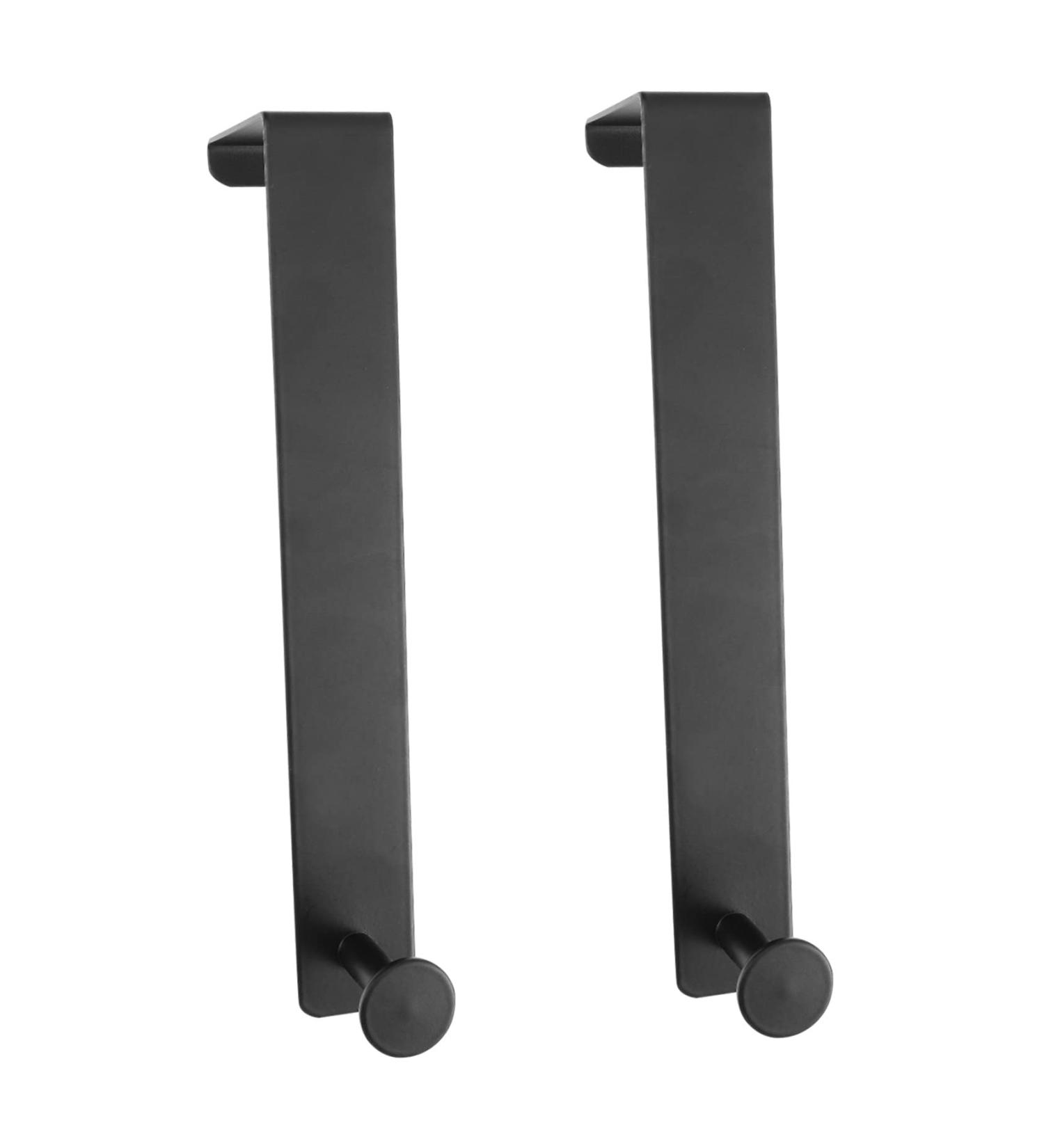Gadpiparty 2pcs Door Hook Over Door Clothes Hanger Rack Over The Door Mirror Hanger Wall Hanger Door Back Hook 21x4.5cm Black - Buy Online on GoSupps.com