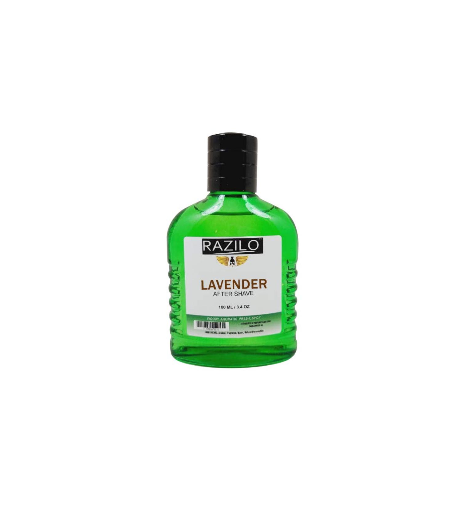 Lavender Aftershave for Men Splash Glass Bottle 3.4oz / 100ml Lavender Razilo Lavender