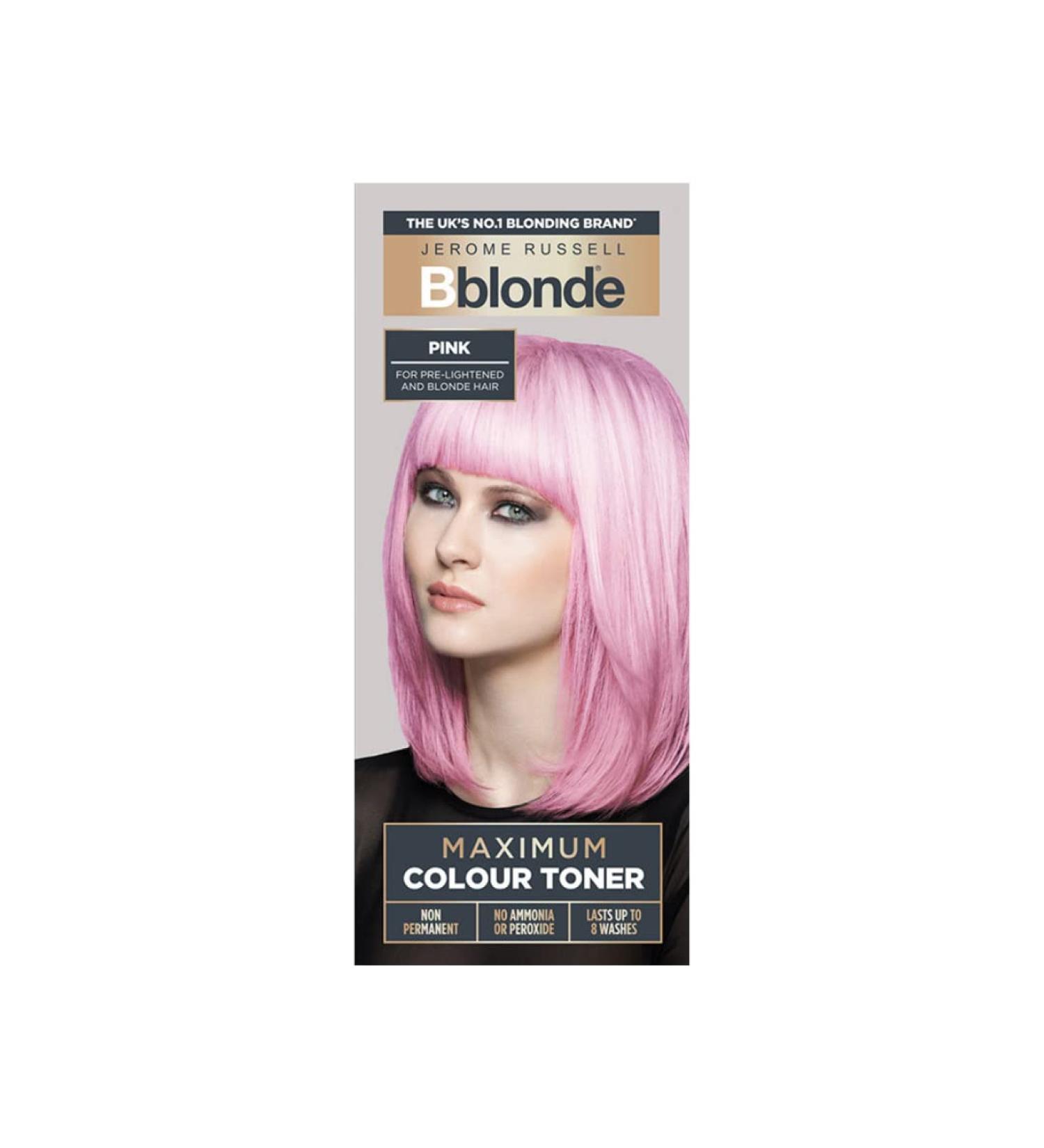 Jerome Russell Bblonde Pink Toner Non Permanent Hair Dye for Blonde Hair 75ml