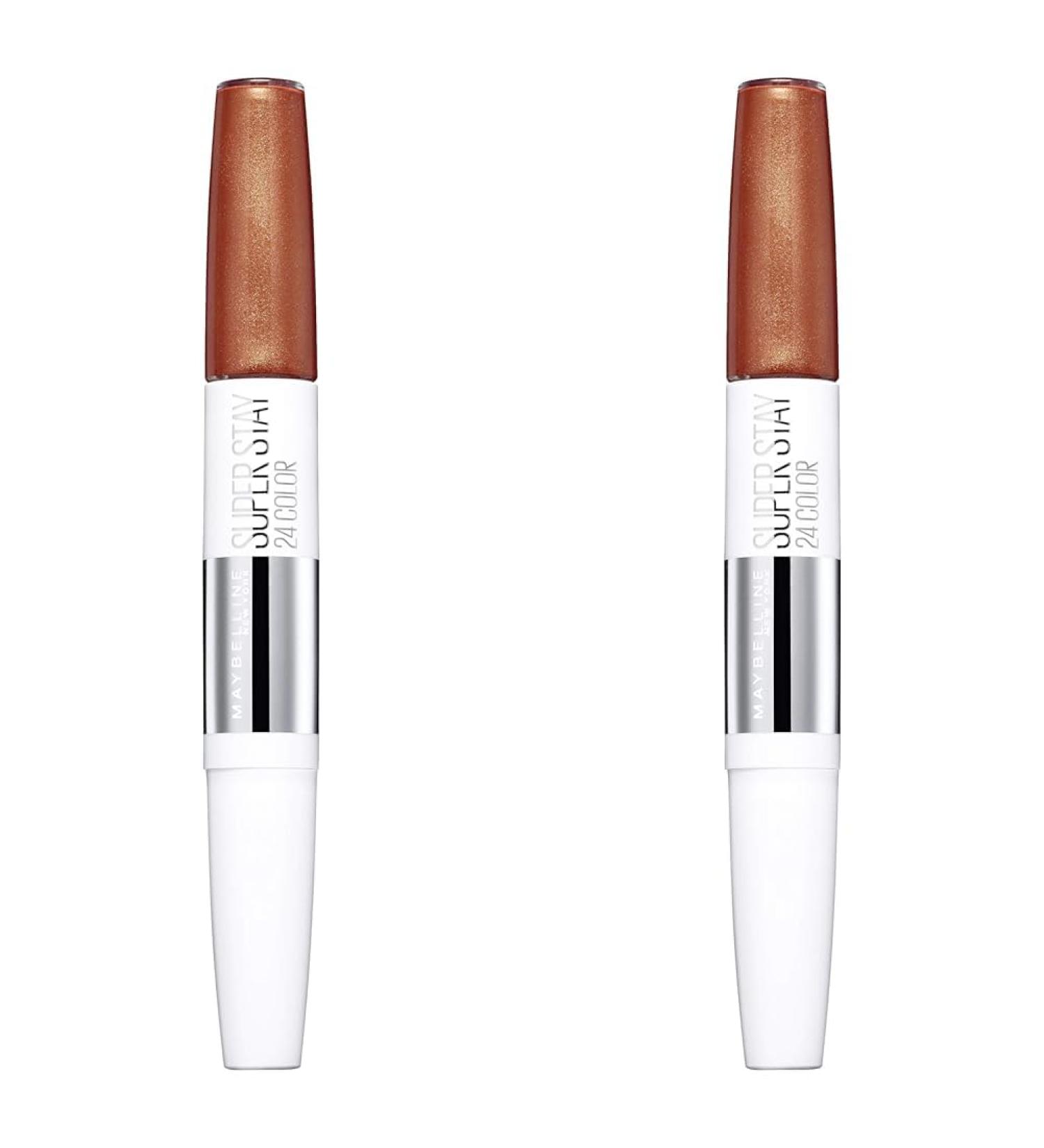 Buy Maybelline New York Super Stay 24H Liquid Lipstick No. 444 Cosmic Coral | Long-Lasting & International Shipping | 5G (Pack of 2) - Buy Online on GoSupps.com