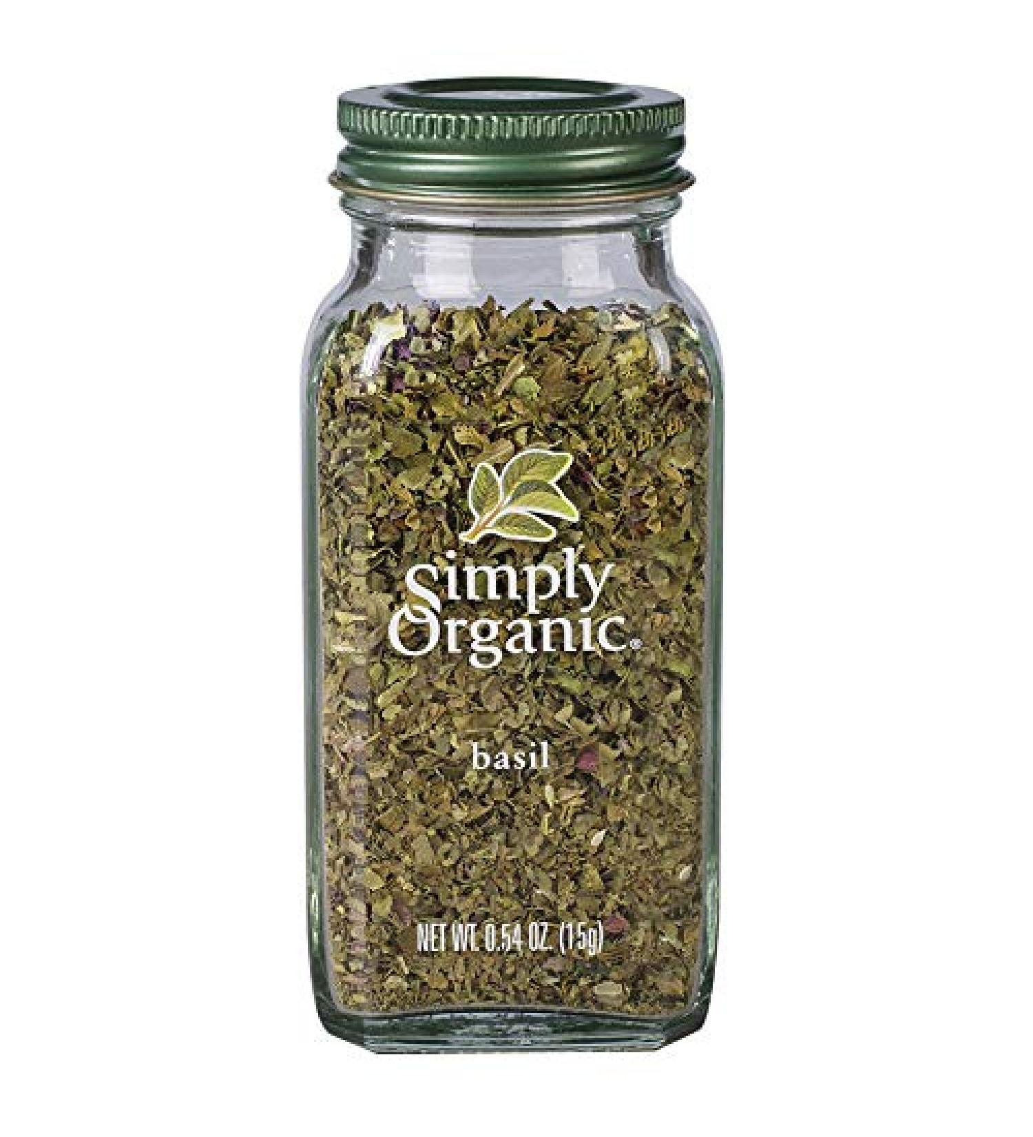 Certified Organic Sweet Basil Leaf Cut & Sifted - 0.54 oz (Pack of 2) - Ocimum Basilicum - Buy Online on GoSupps.com