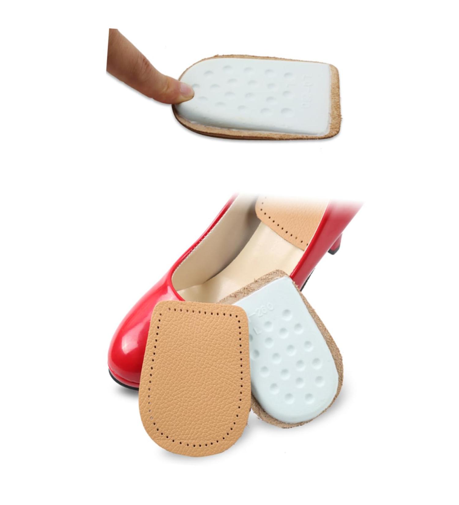 Minkissy Ball of Foot Cushions for Heels | Thickened Leather & Latex Half Insoles | Forefoot Cushion Pads for Women - Yellow S - Buy Online on GoSupps.com