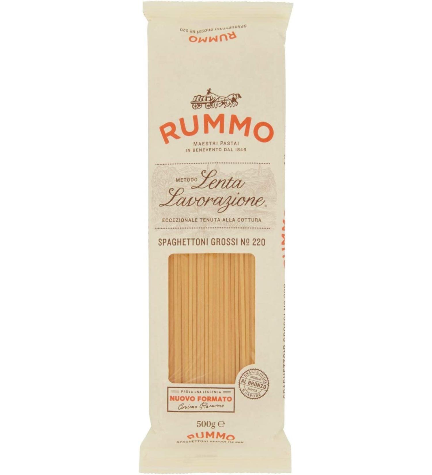  Italian Gourmet E.R. Rummo Spaghettoni Grossi N. 220 Durum Wheat Semolina Pasta 500 g + 400 g Box of 5 - Buy Online on GoSupps.com