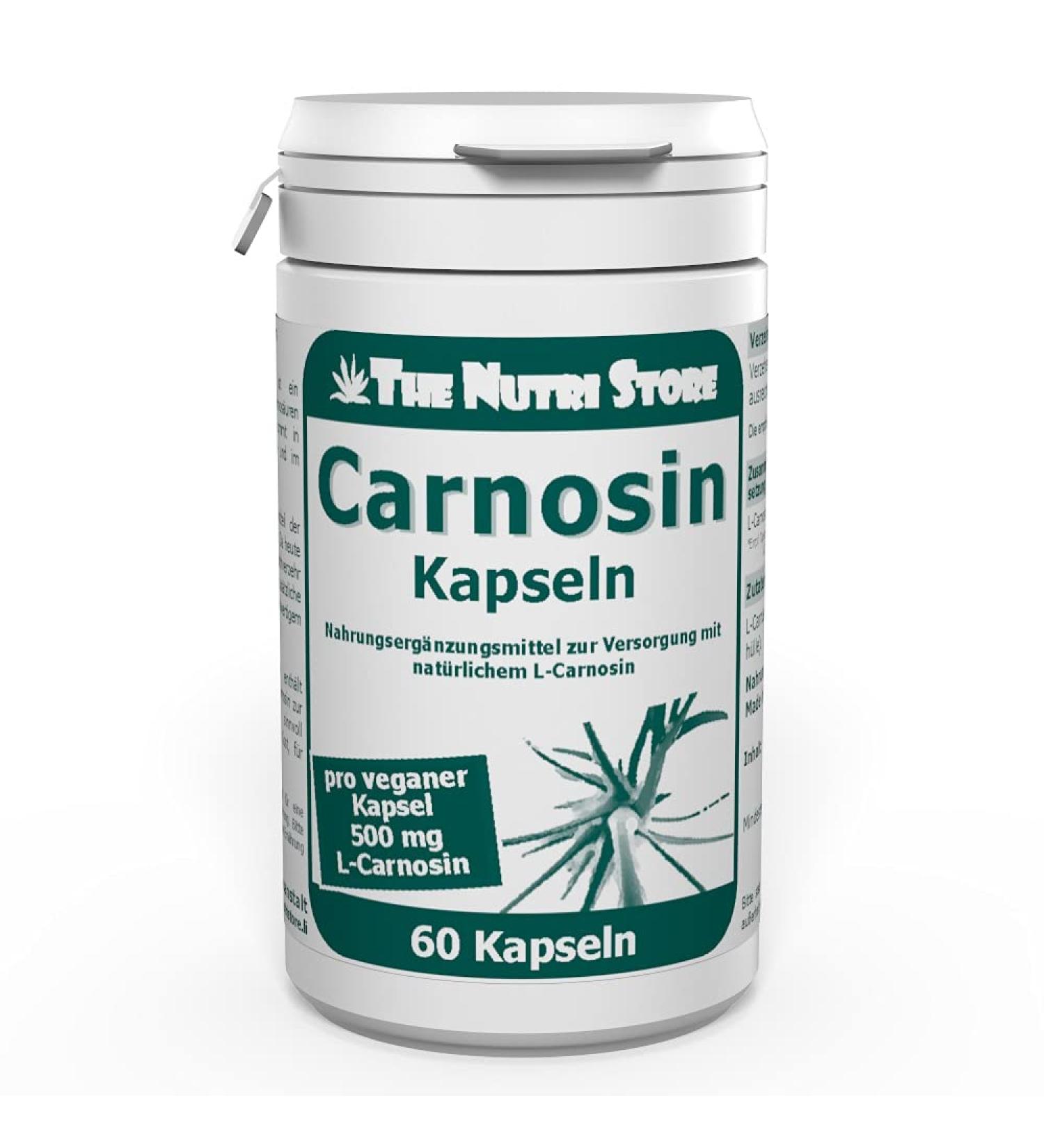 Carnosin 500 mg Vegan Capsules - 60 pcs | International Shipping & Best Price - Buy Online on GoSupps.com